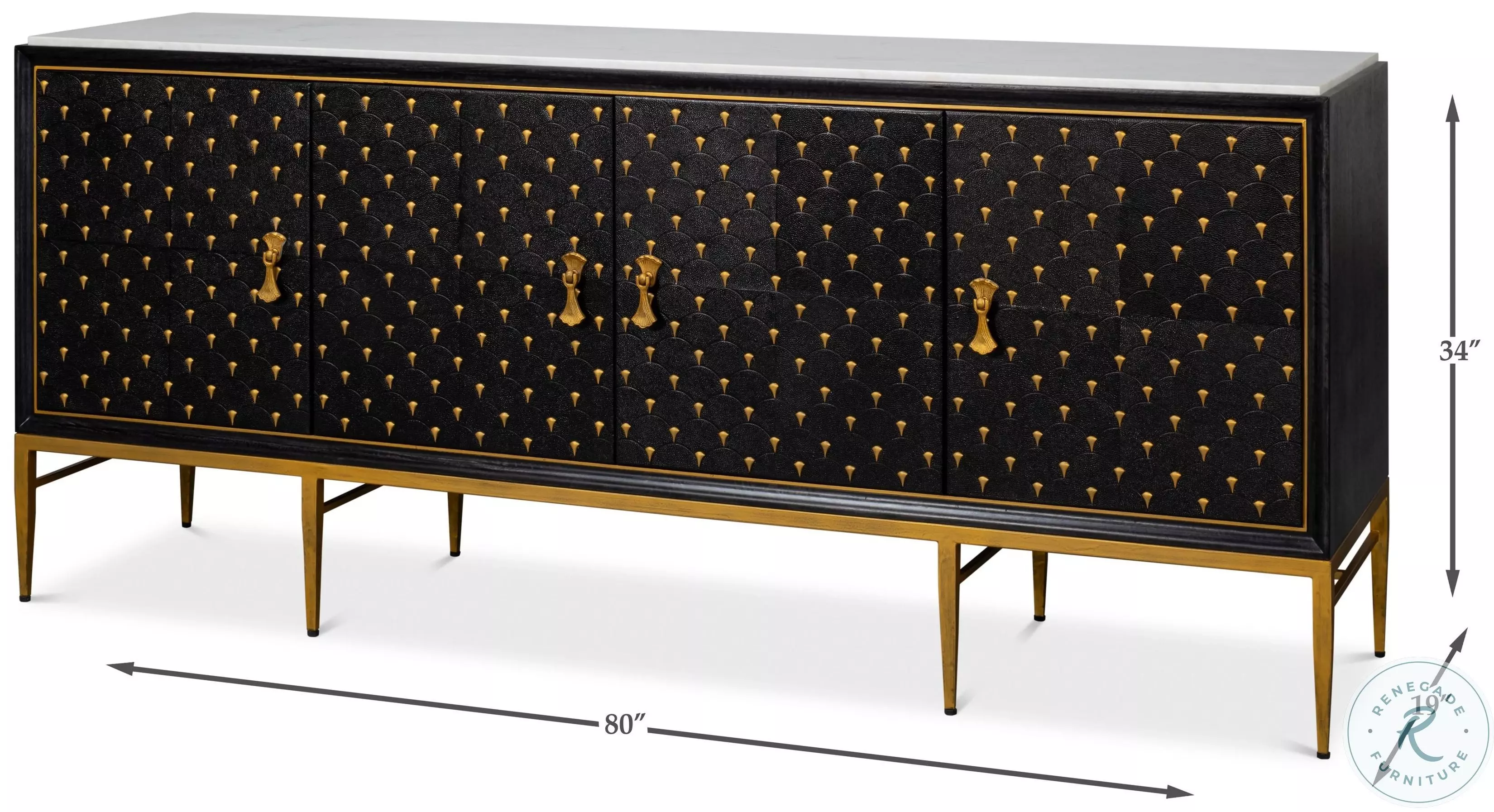 Palisade Black Credenza