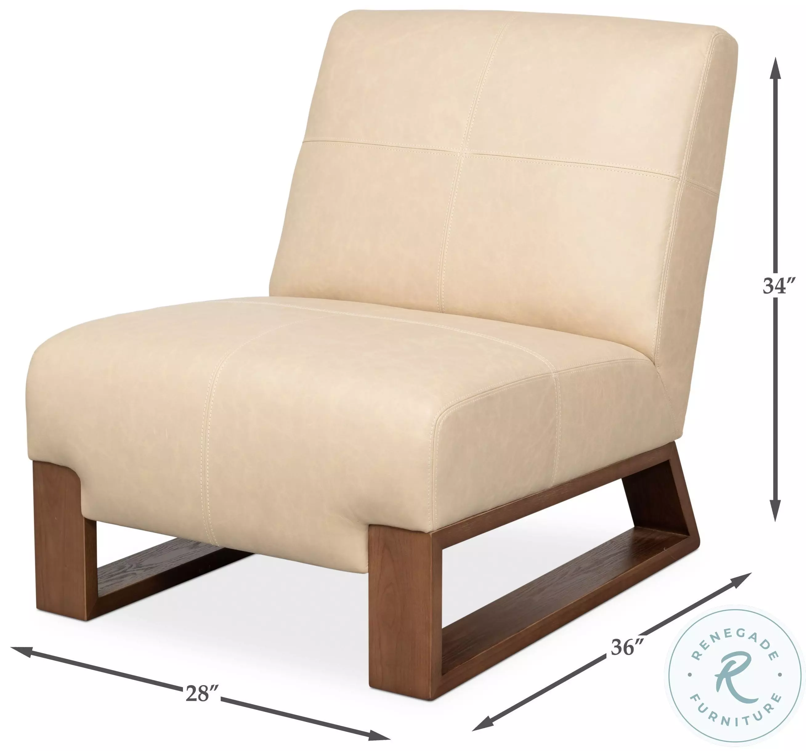 Wylam Cappucino White Leather Chair