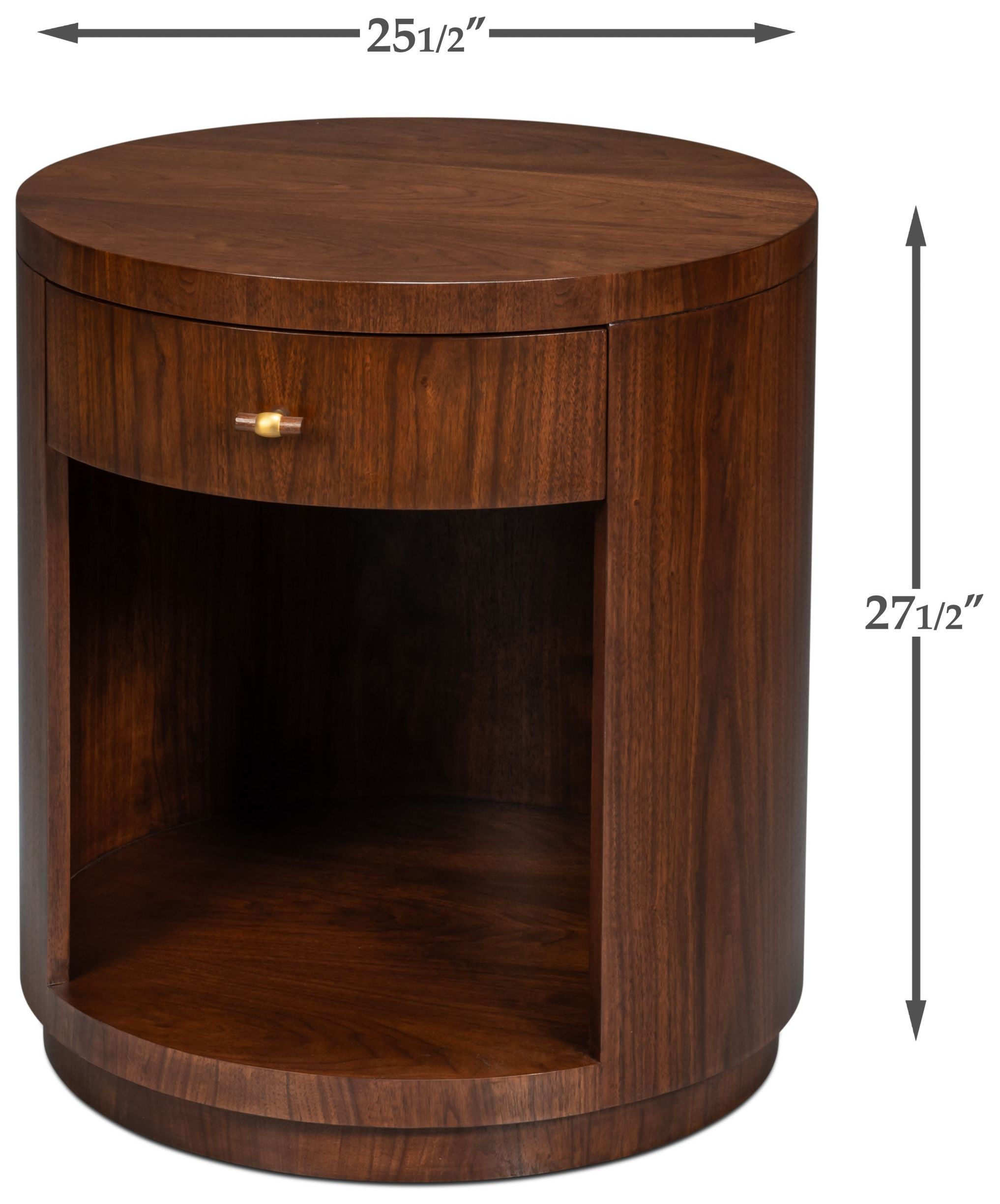Vero Brown Round Side Table
