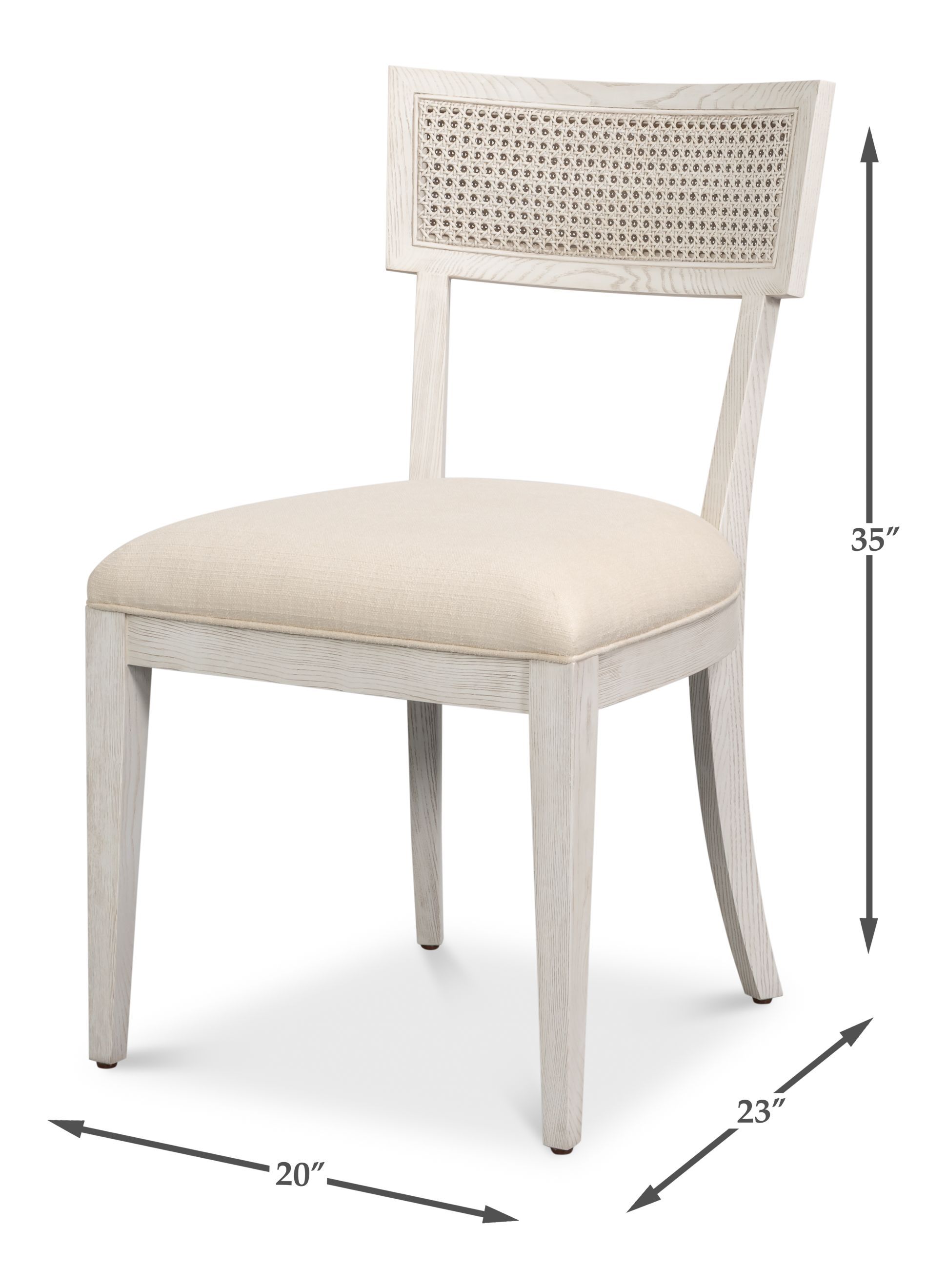 Ridge Working White Performance Fabric Upholstered Dining Chair Set of 2