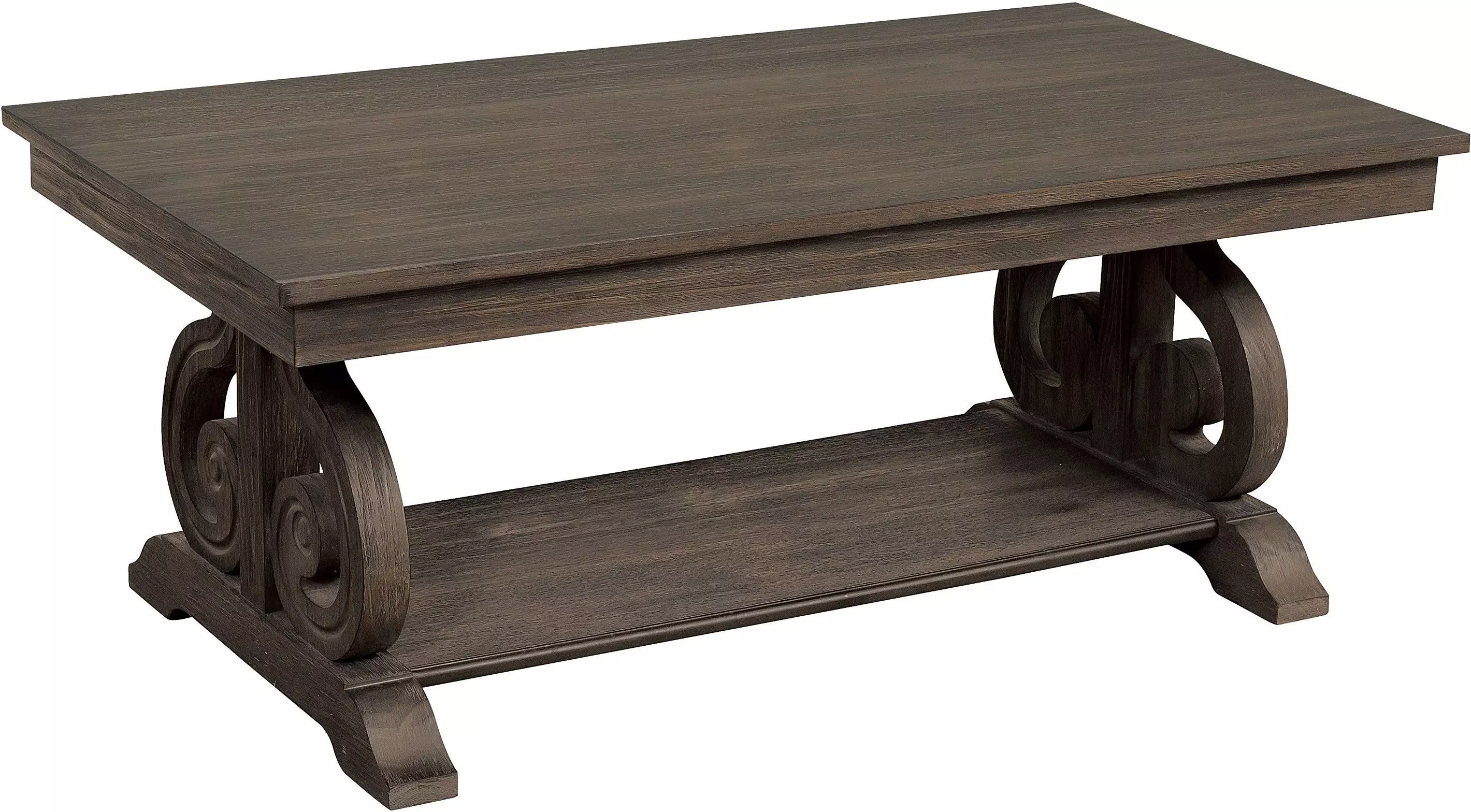 Toulon Distressed Dark Oak Cocktail Table
