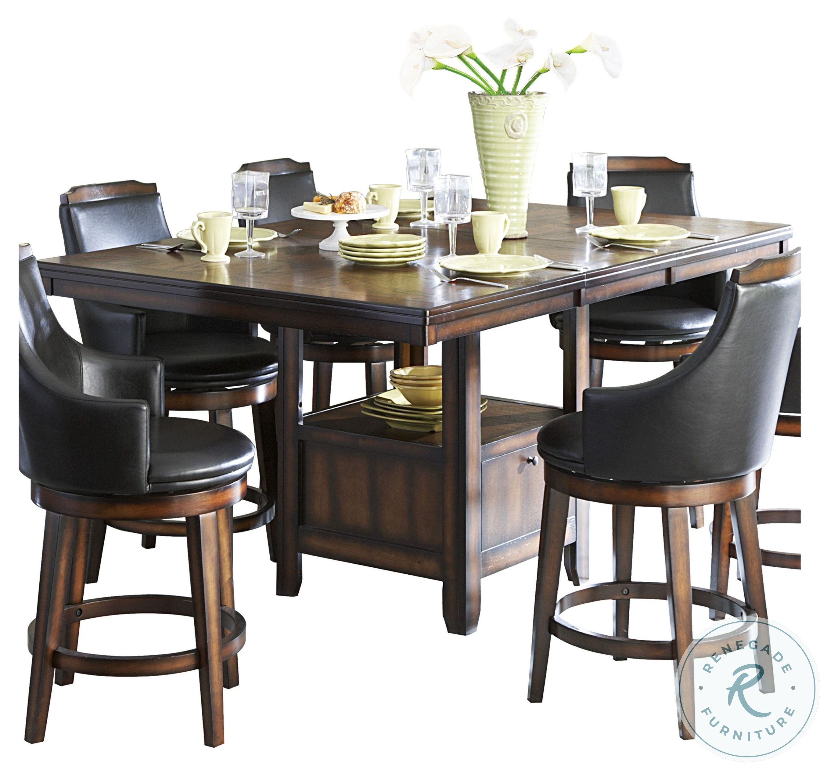 Rowan Cherry Height Adjustable Arm Chair From Furniture Of America Coleman Furniture
