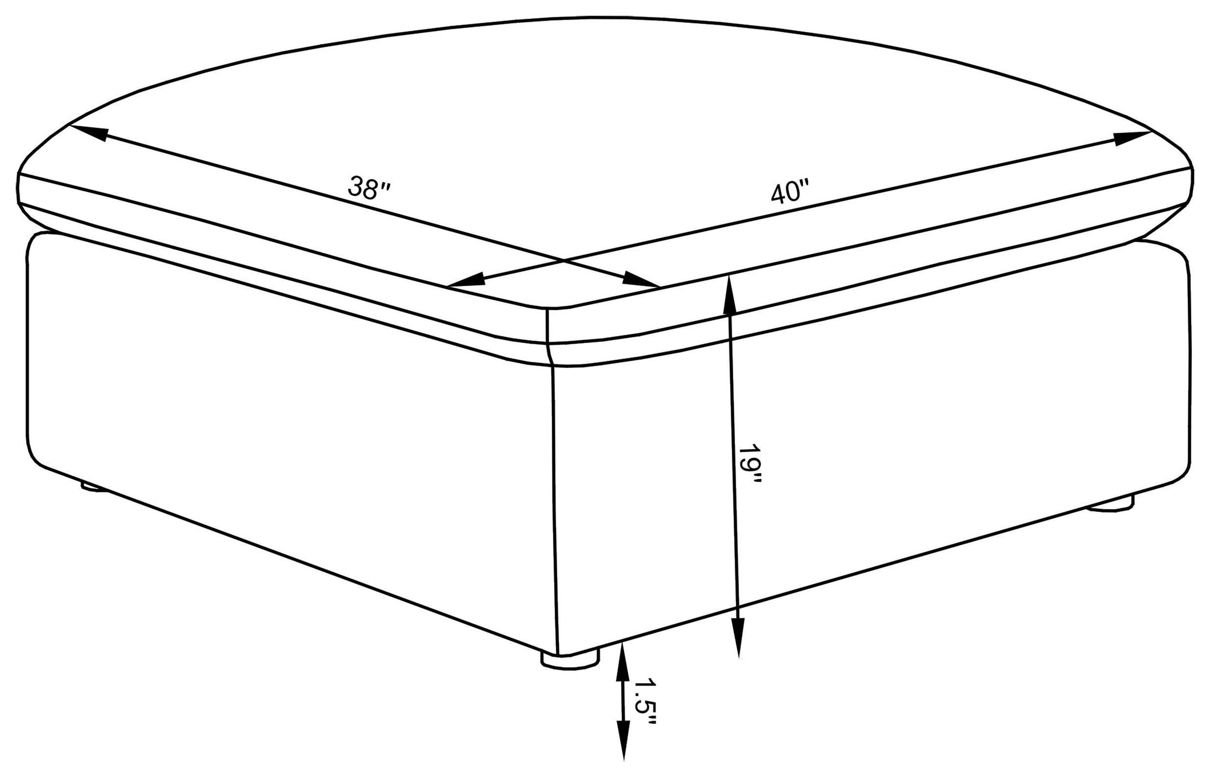Hobson Charcoal Performance Fabric Ottoman