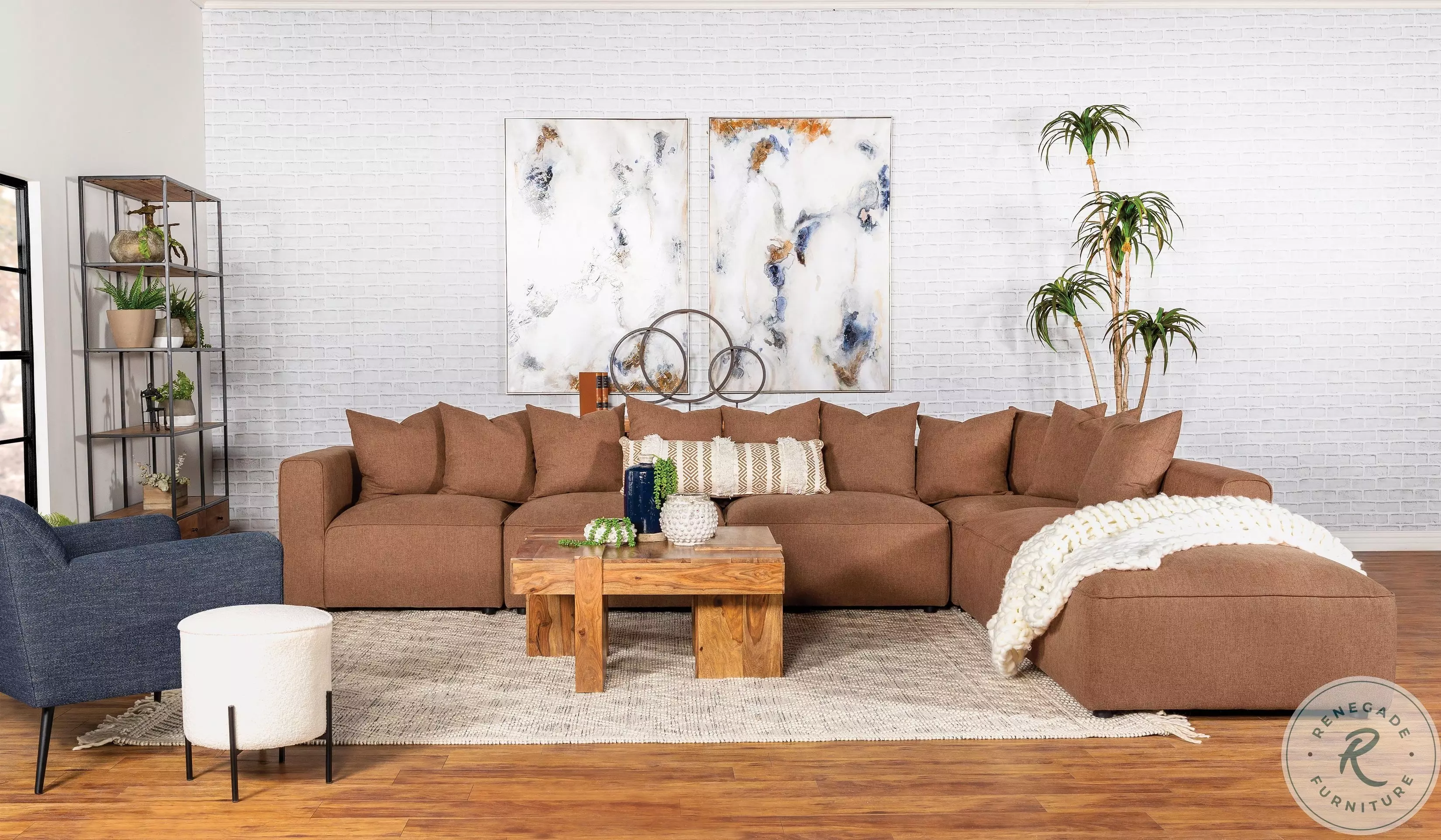 Jennifer Terracotta Sectional From Coaster Furniture | Coleman