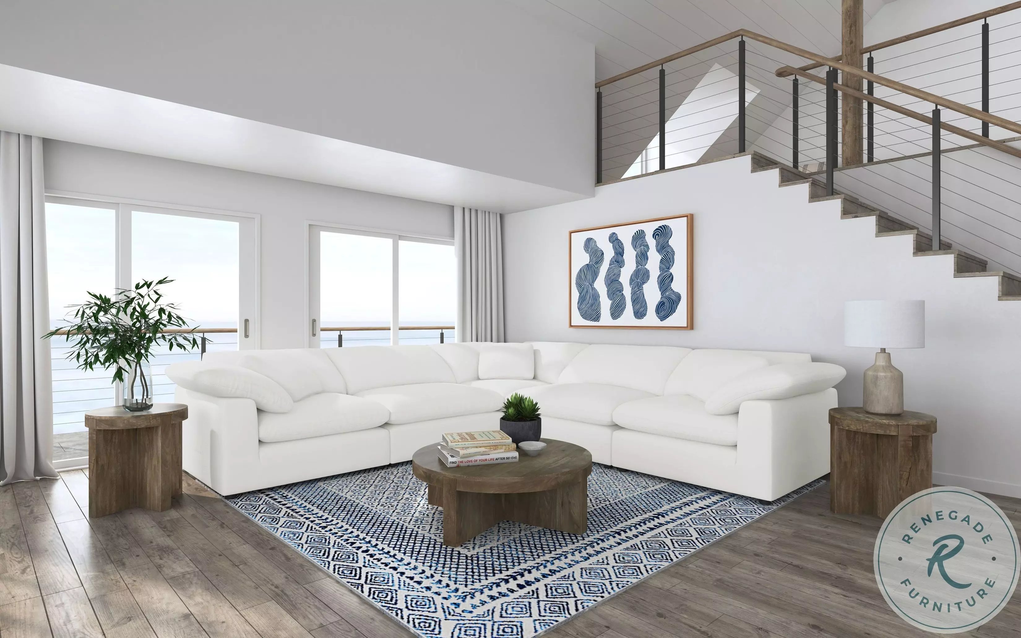 Raleigh Ivory 5 Piece Modular Sectional From Coaster Furniture