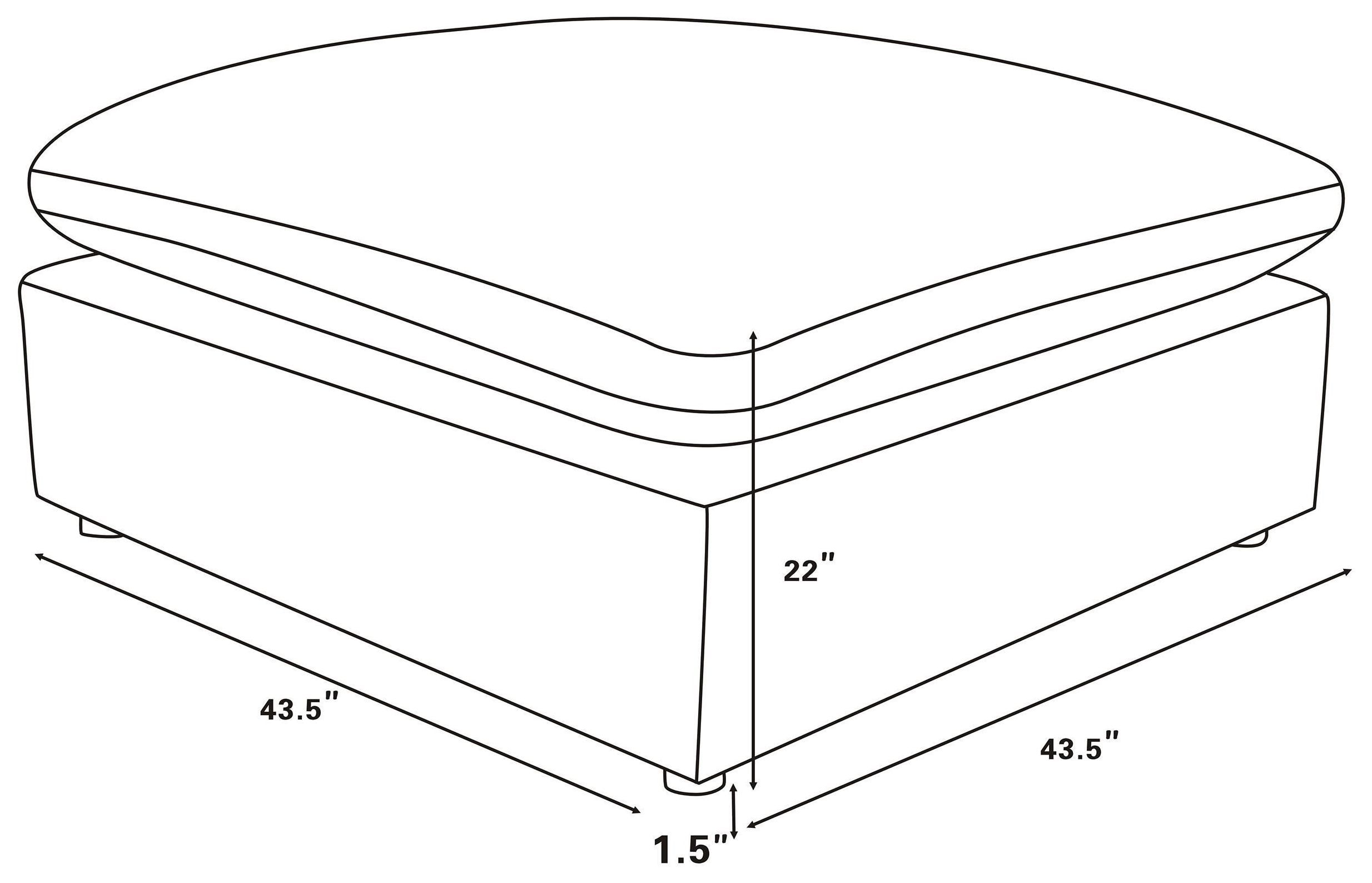 Raleigh Gray Performance Fabric Ottoman