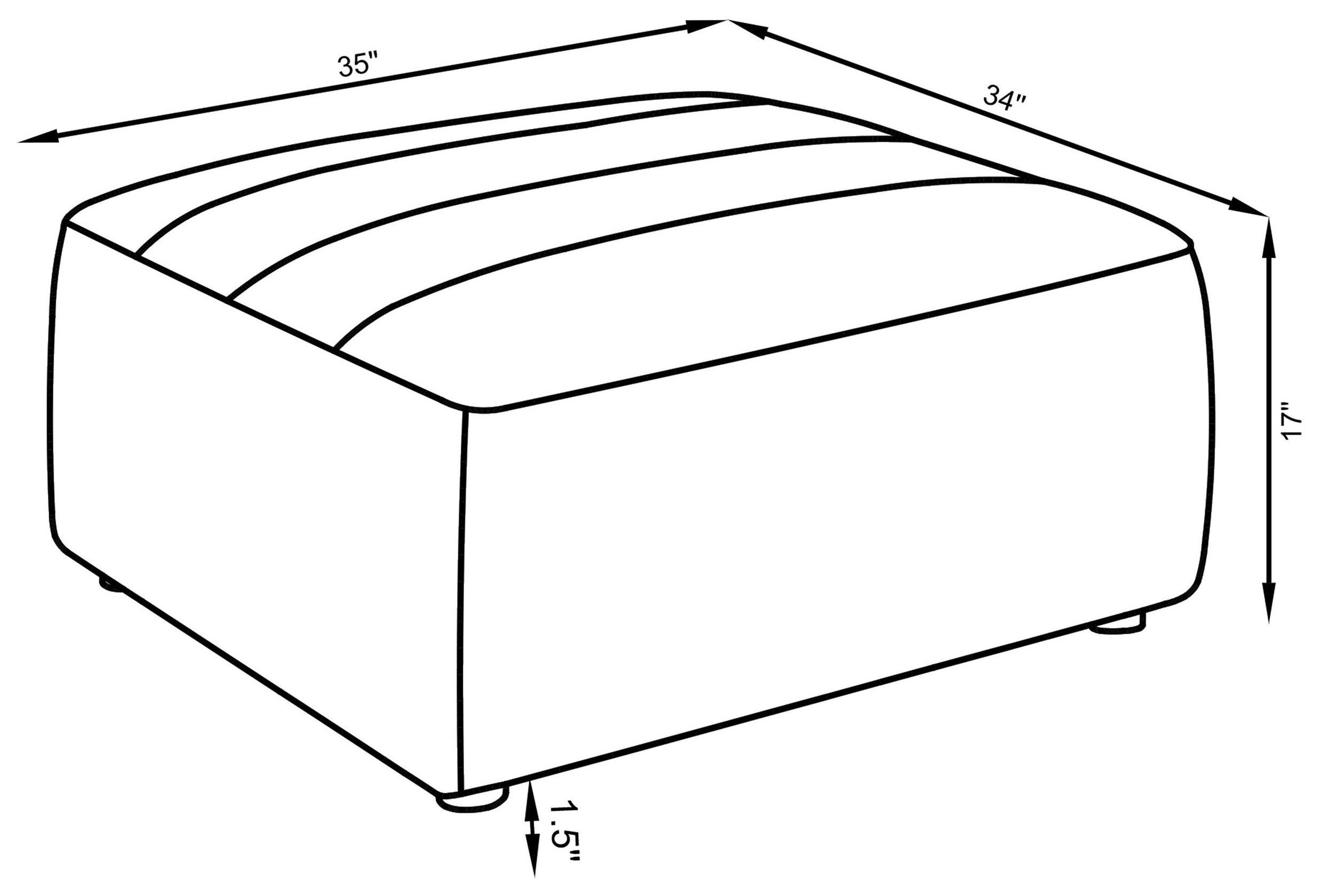 Sunny Dark Charcoal Ottoman