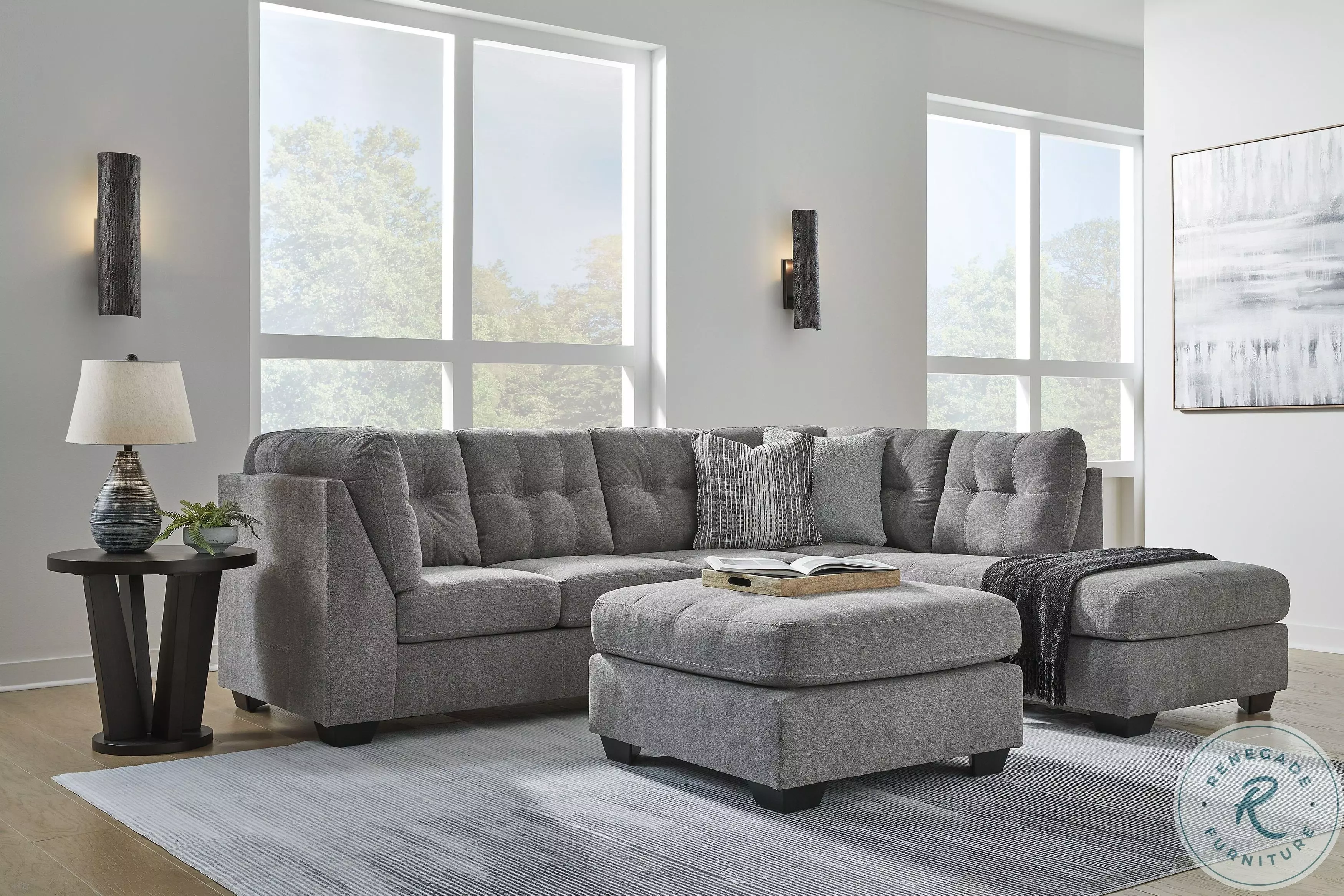 Marleton Gray Oversized Accent Ottoman From Ashley Furniture