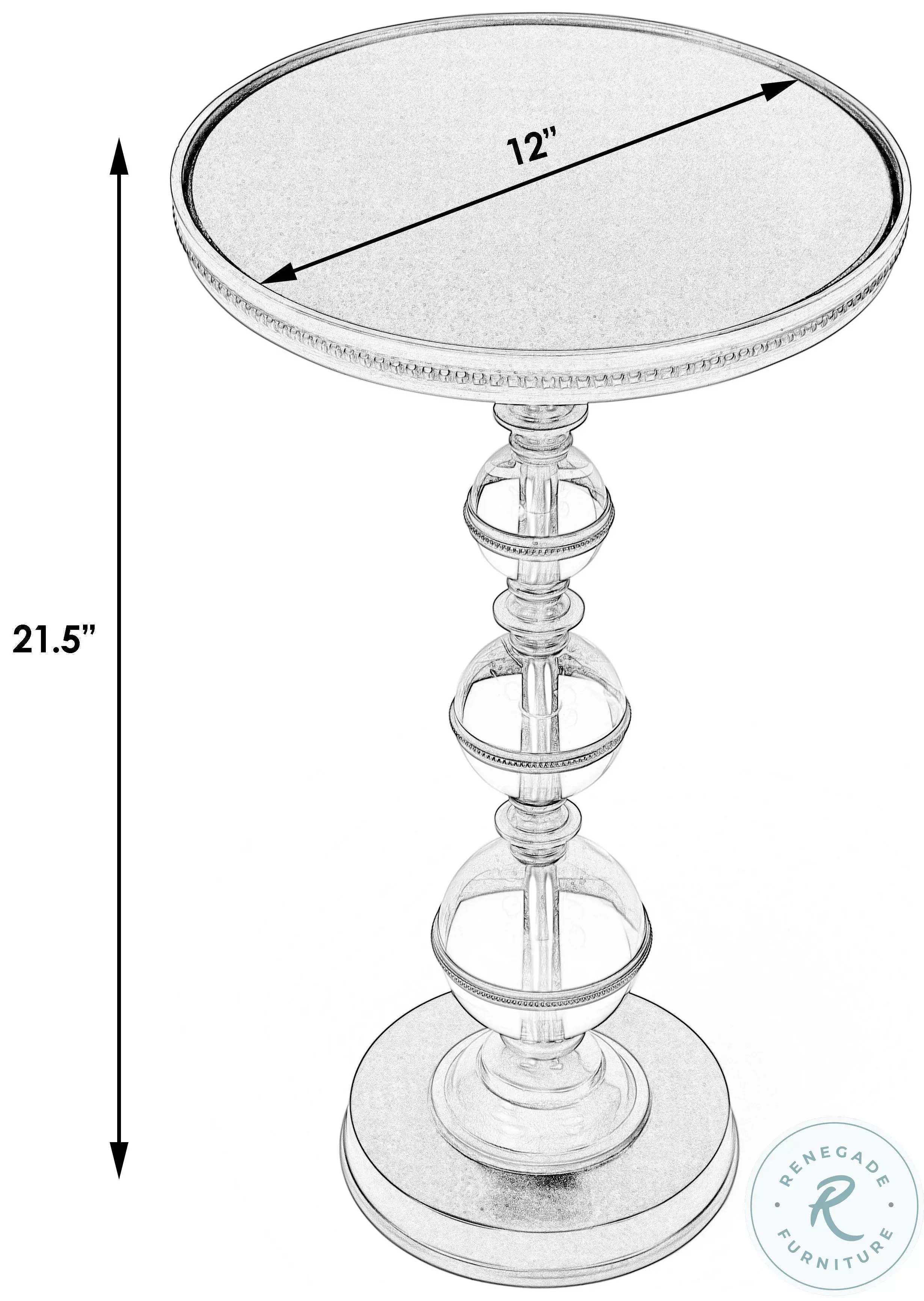 Forella Granite And Acrylic Pedestal End Table
