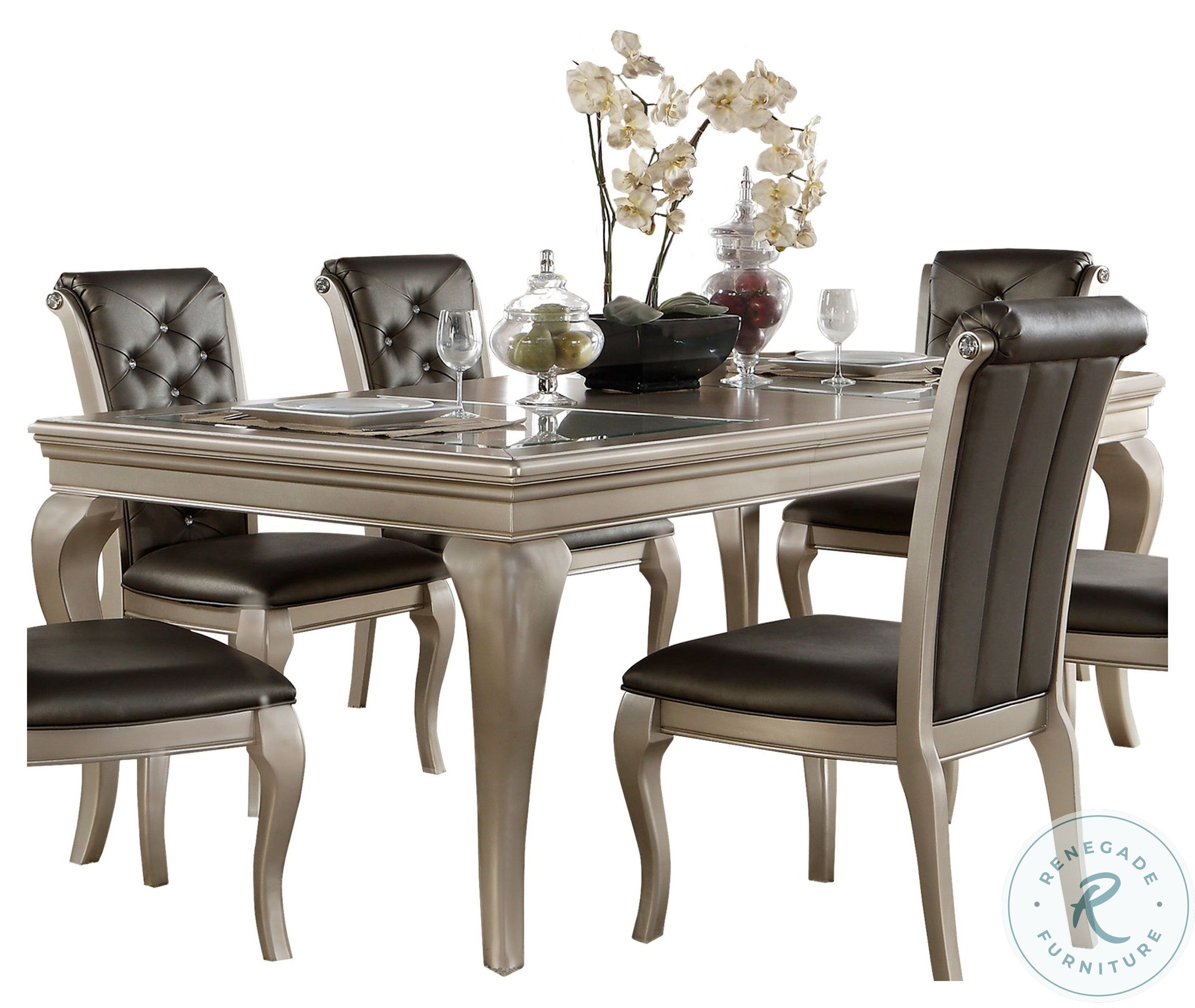 Diva Metallic Rectangular Extendable Leg Dining Table From Samuel Lawrence 8808 135 Coleman Furniture Diva Metallic Rectangular Extendable Leg Dining Table From Samuel Lawrence 8808 135 Coleman Furniture