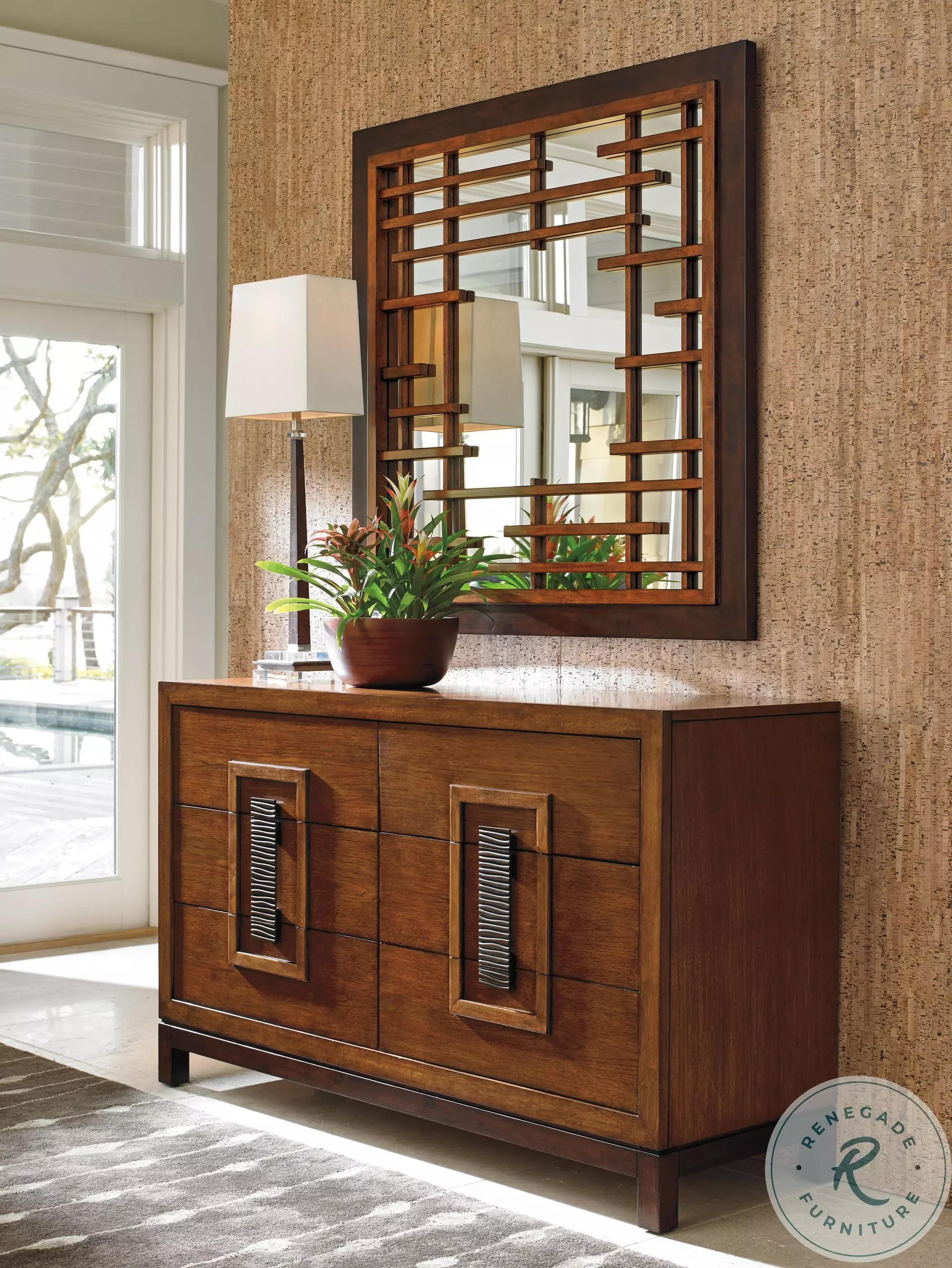 Island Fusion Medium Coconut Shell Brown Tahara Dresser From Home