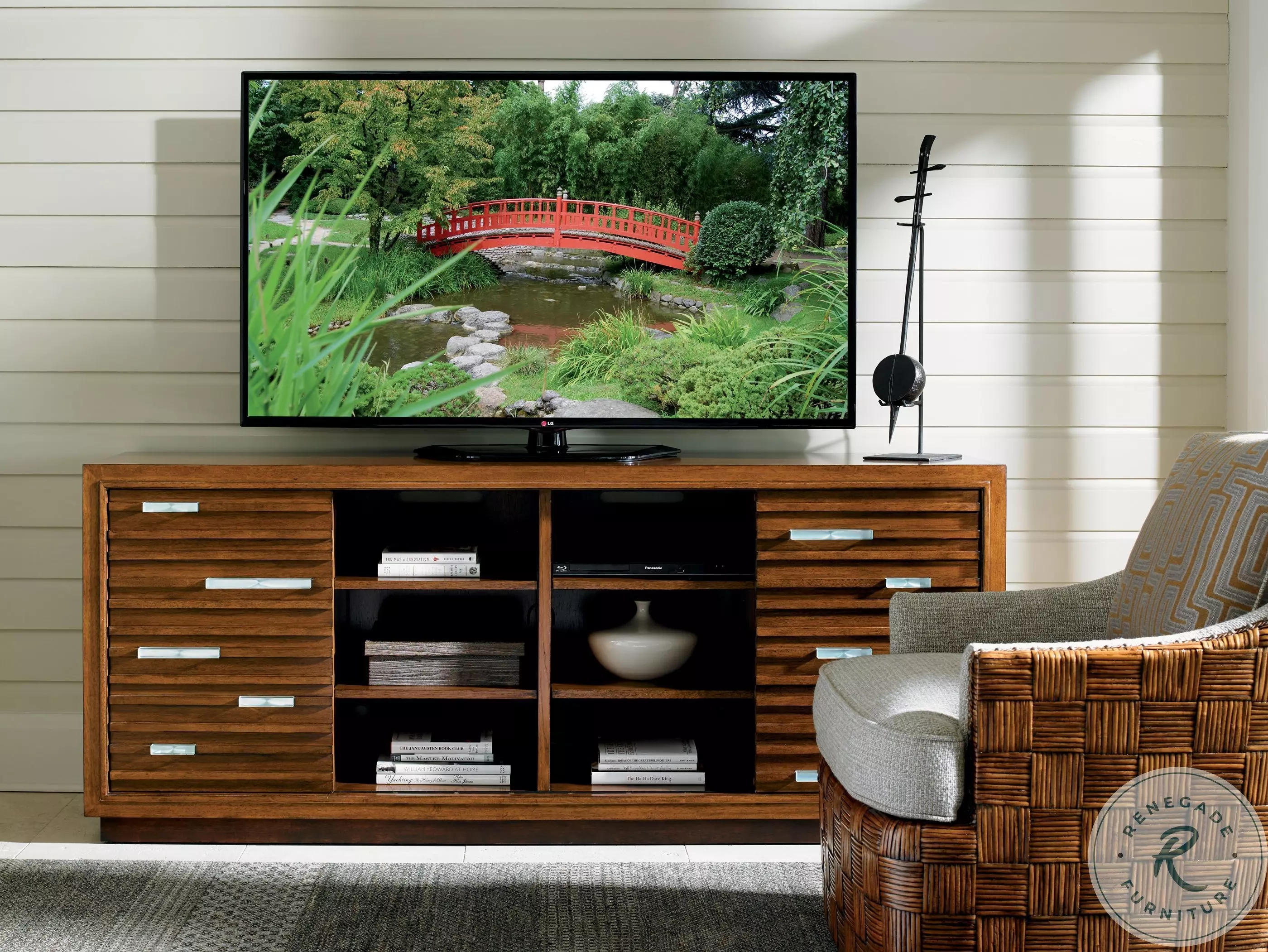 Island Fusion Princeville Media Console from Tommy Bahama (01-0556