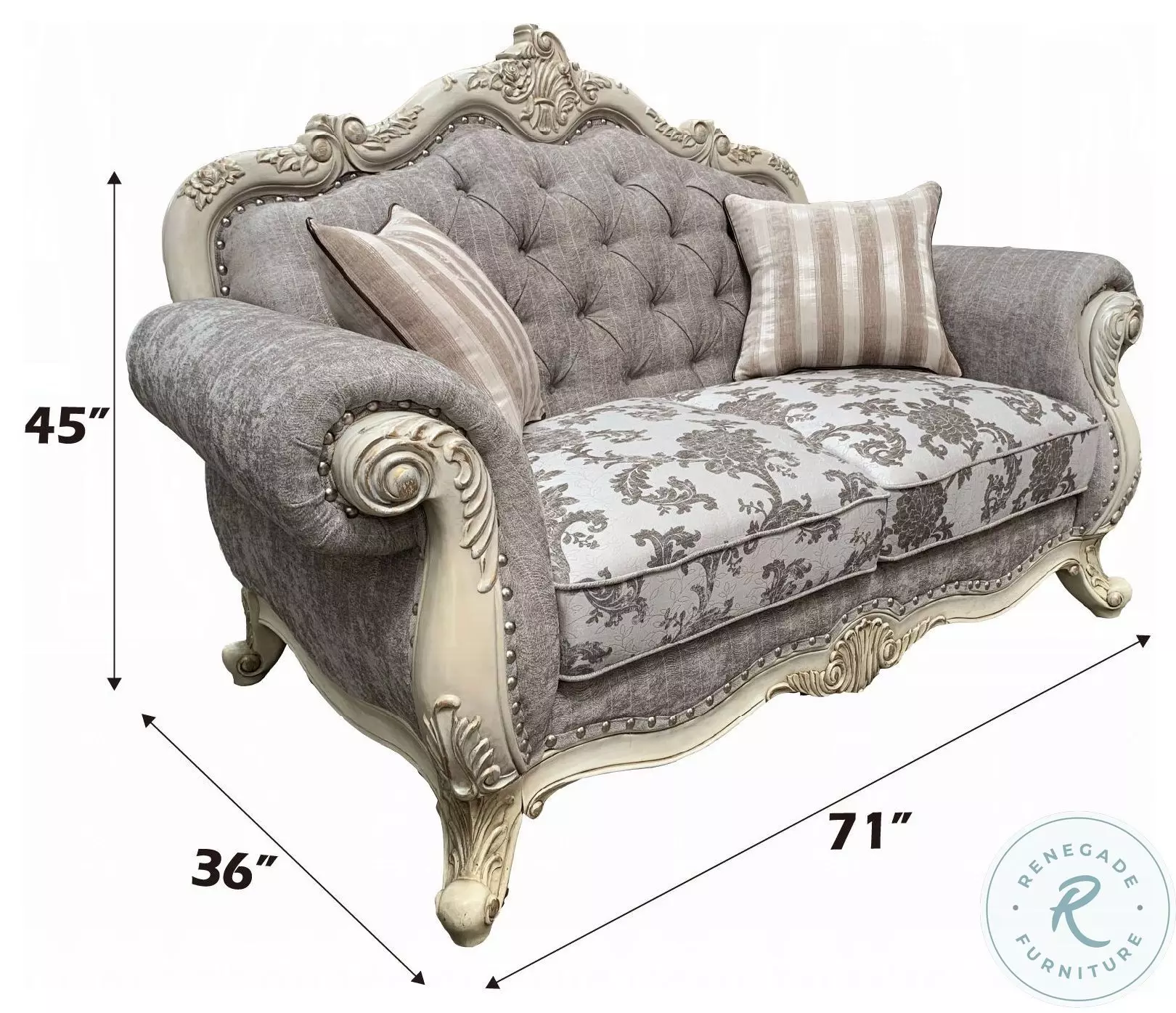 Ragenardus Gray 71" Loveseat