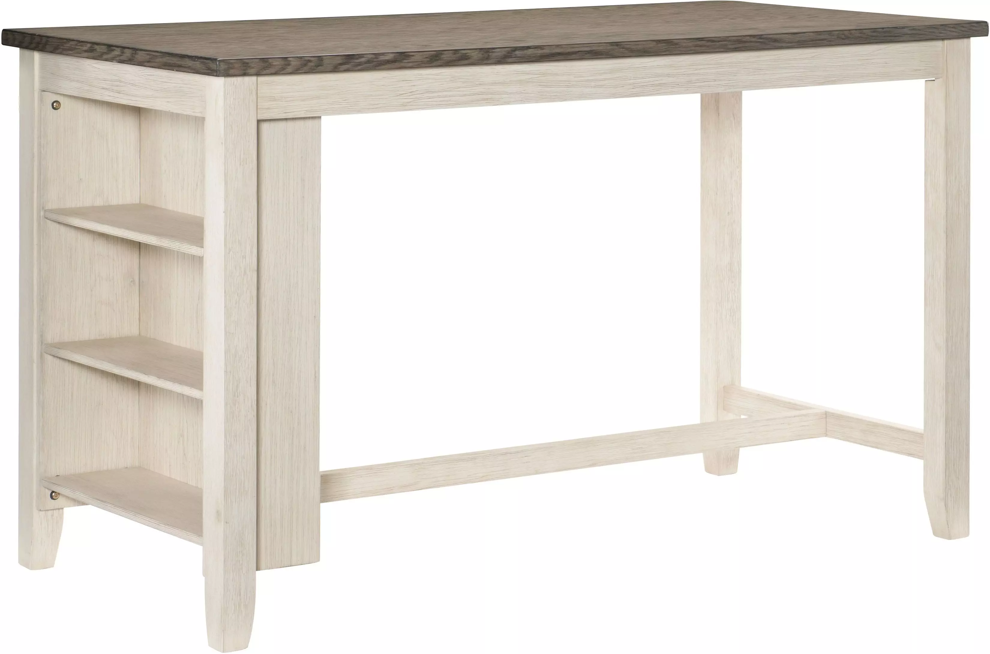 Timbre Antique White And Rosy Brown Counter Height Dining Table