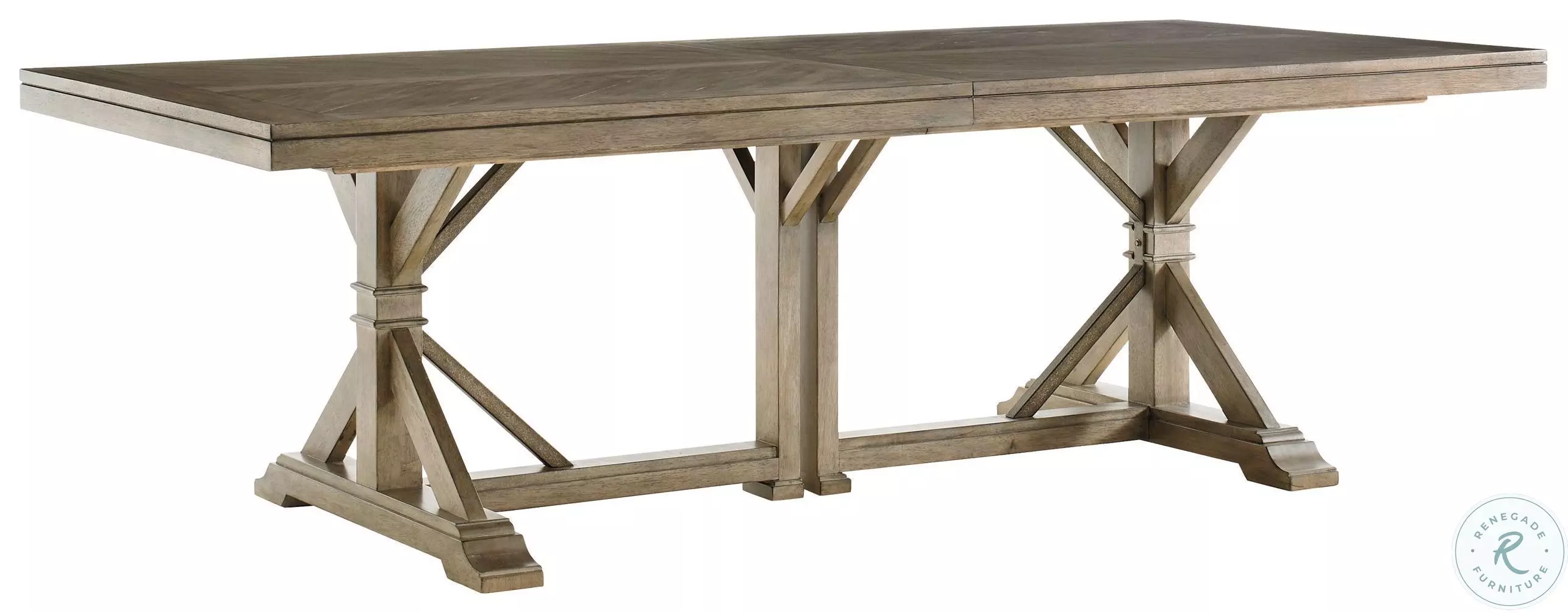 Cypress Point Natural Driftwood Gray Pierpoint Double Pedestal ...