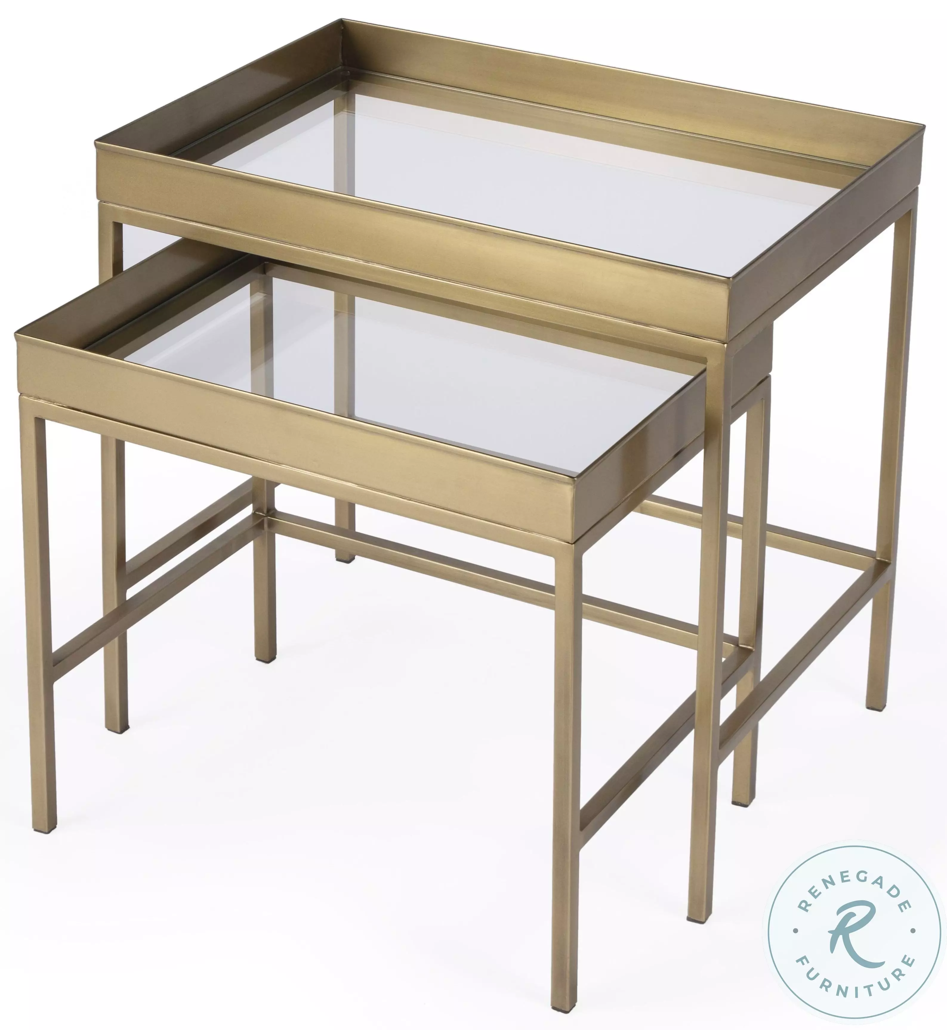 Lenny Antique Gold Nesting Tables From Butler | Coleman Furniture