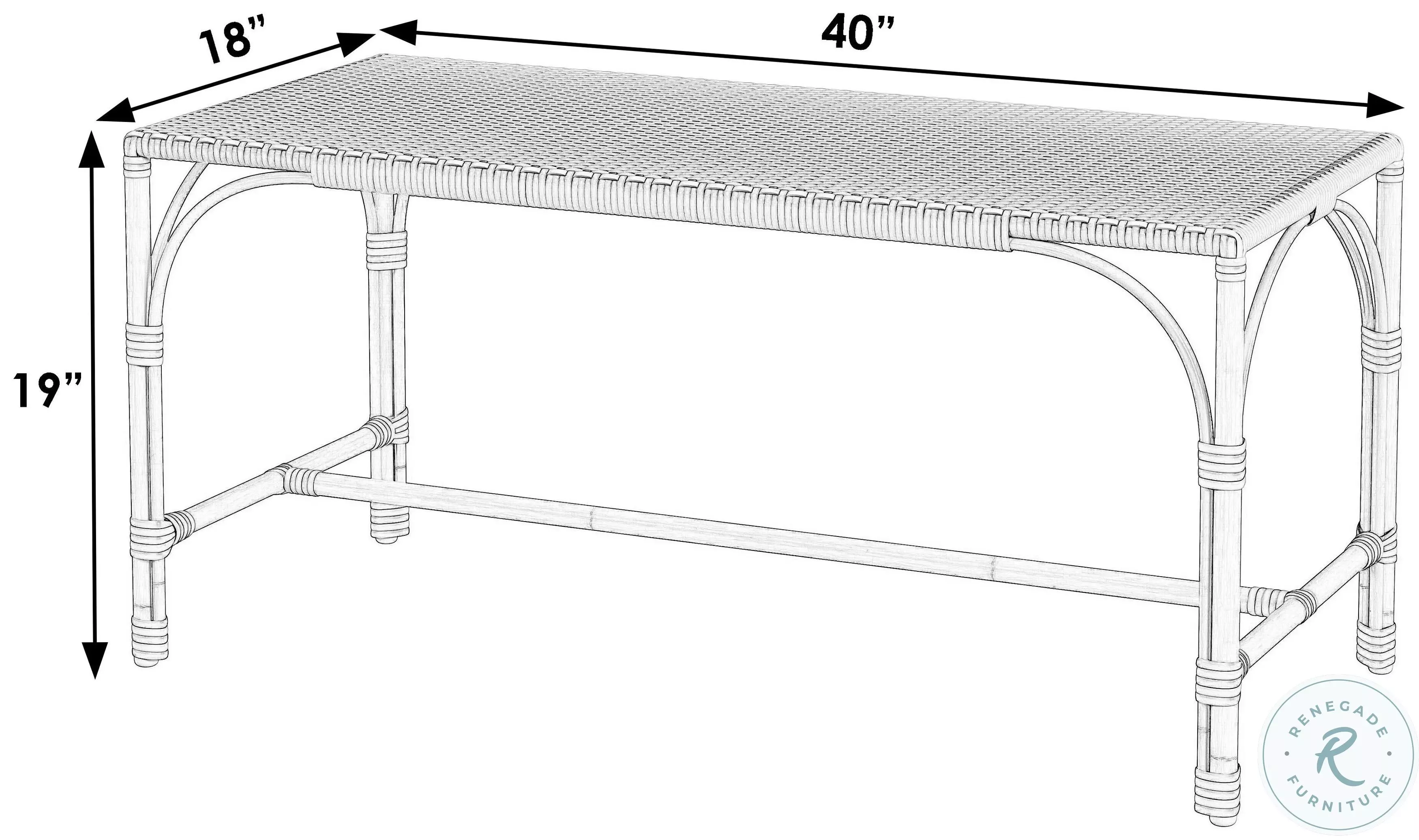 Tobias White and Sky Blue Dot Outdoor Bench