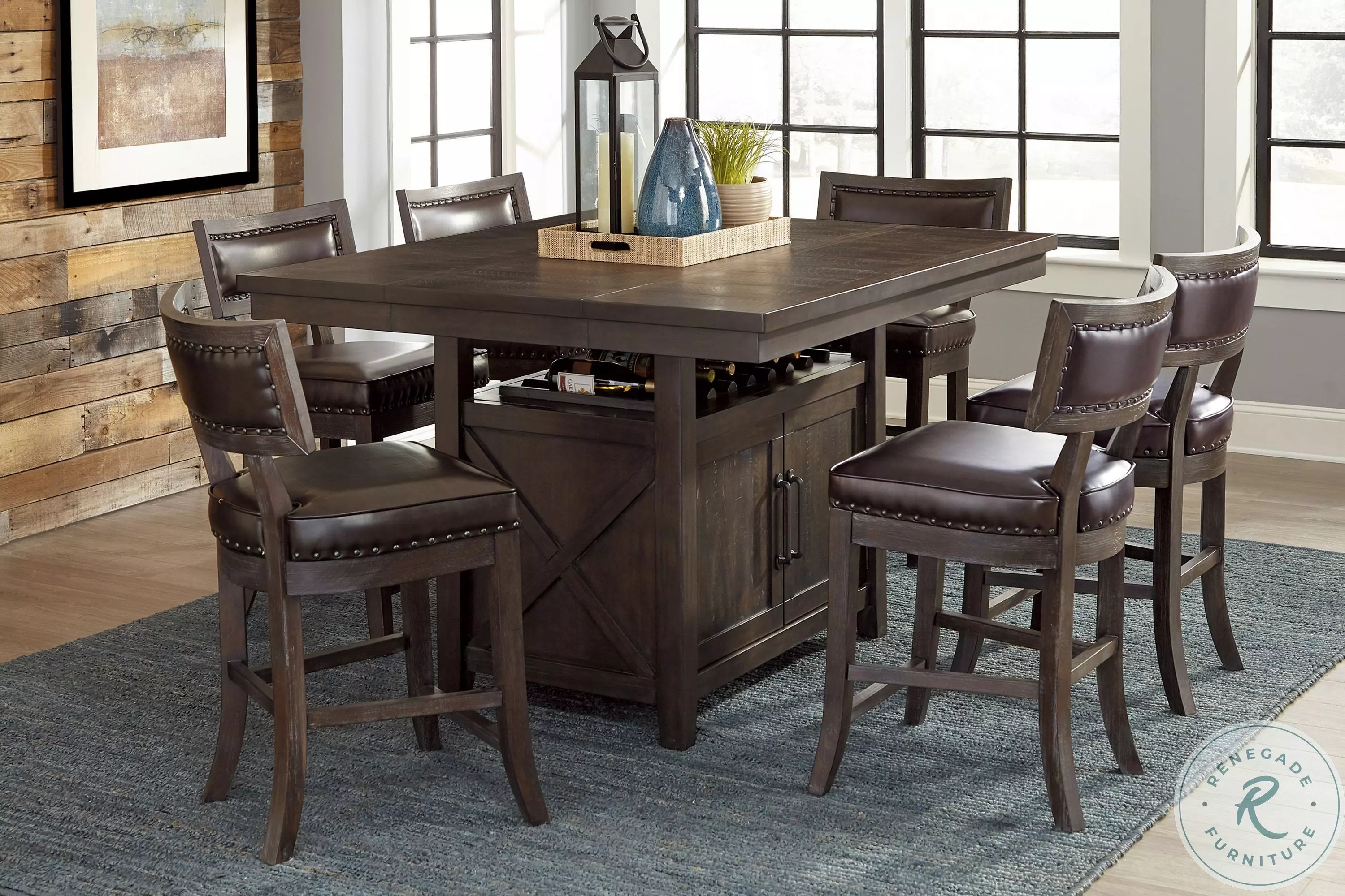 Oxton Baltimore Espresso Counter Height Chair Set Of 2 From