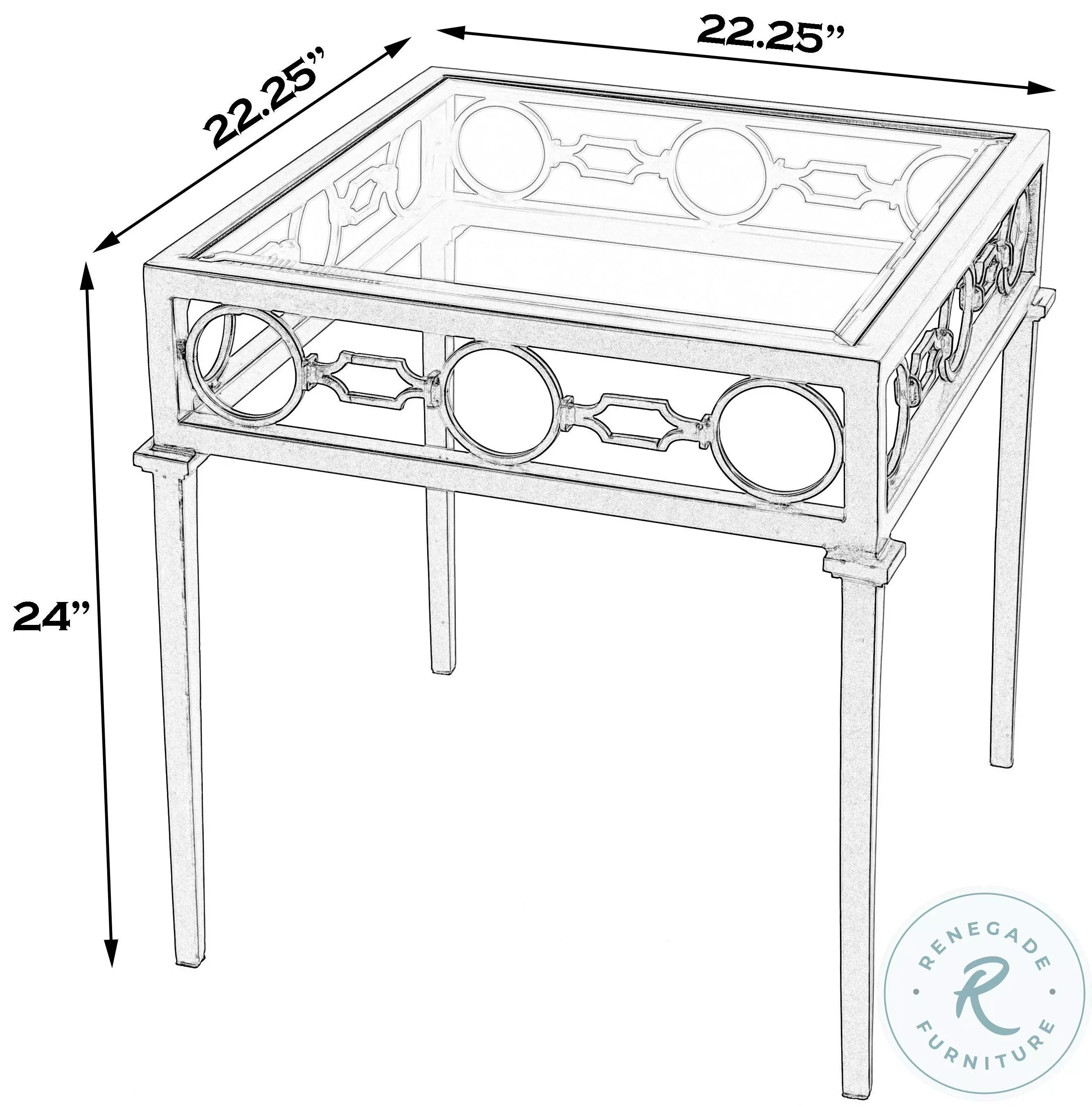 Southport Black Outdoor End Table