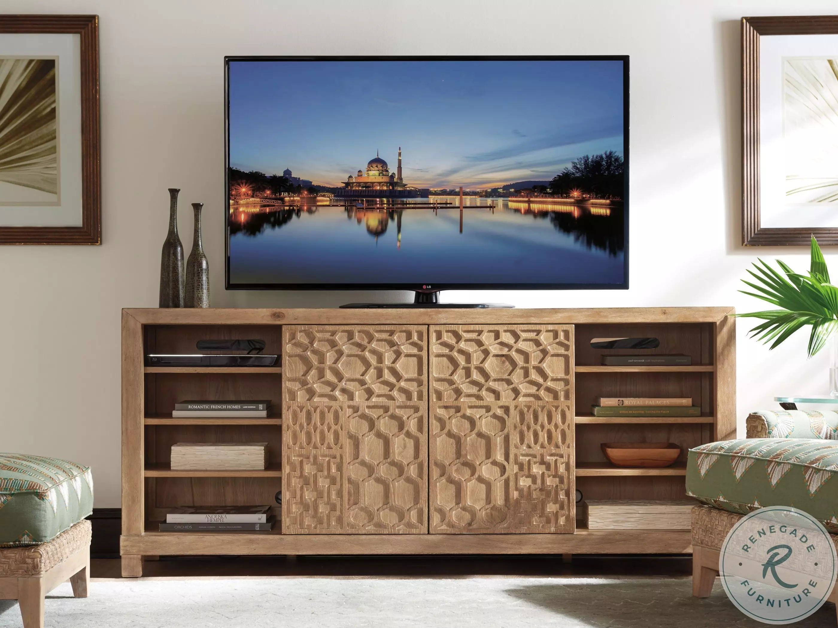 Los Altos Natural Oak Stain Morocco TV Stand From Home Gallery