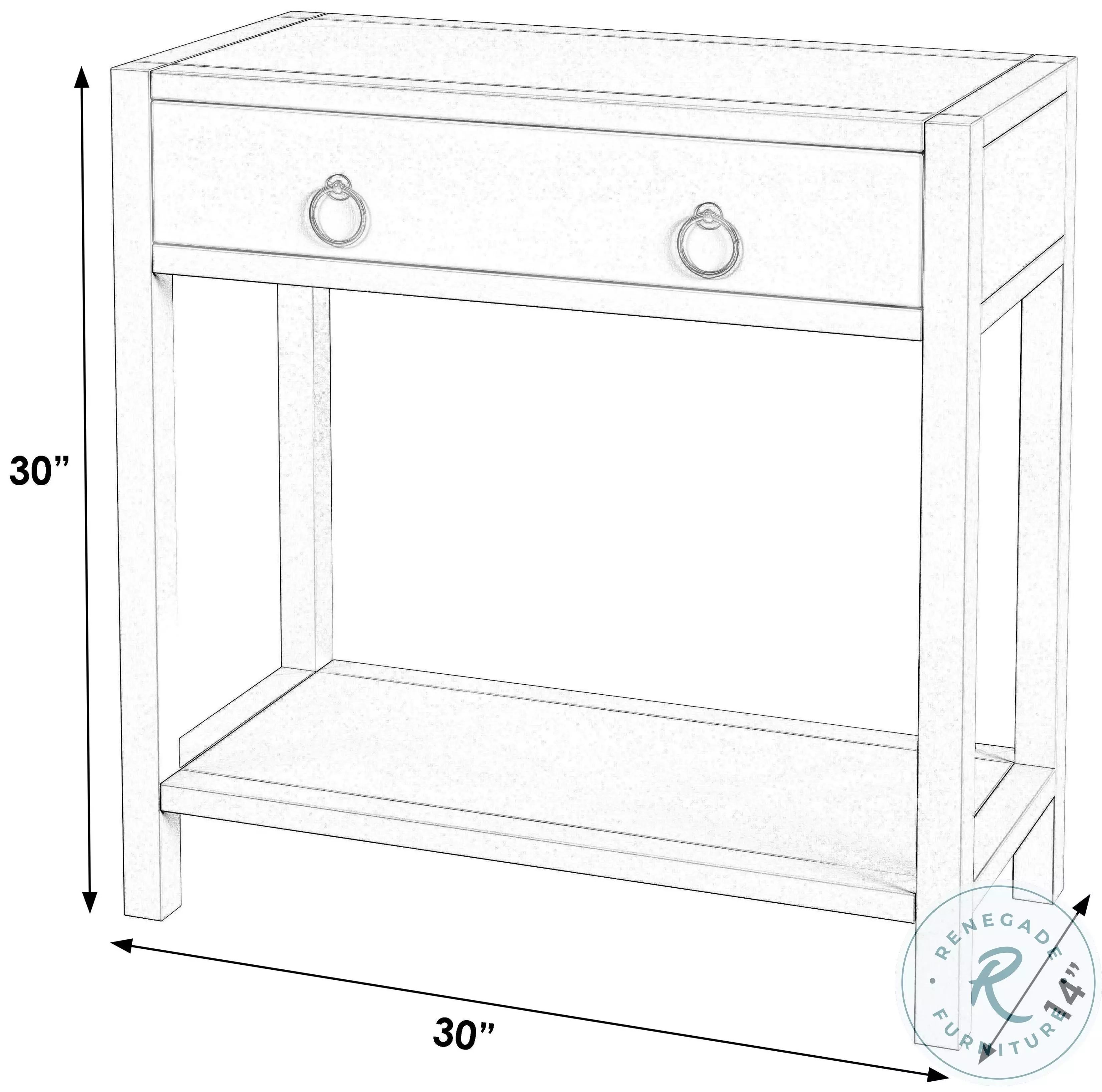 Lark White 1 Drawer Nightstand