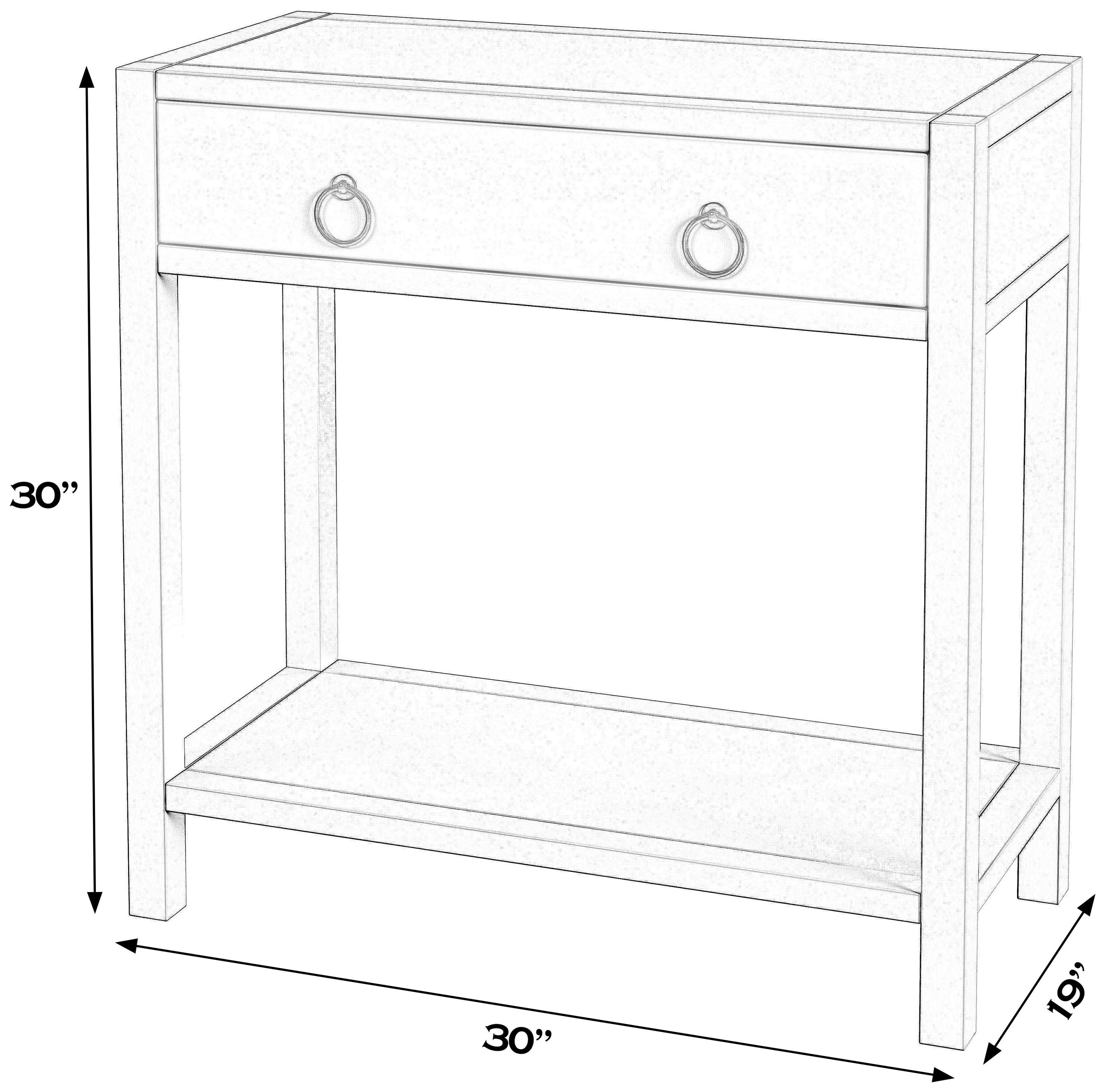 Lark Black 30" Rectangular 1 Drawer Nightstand