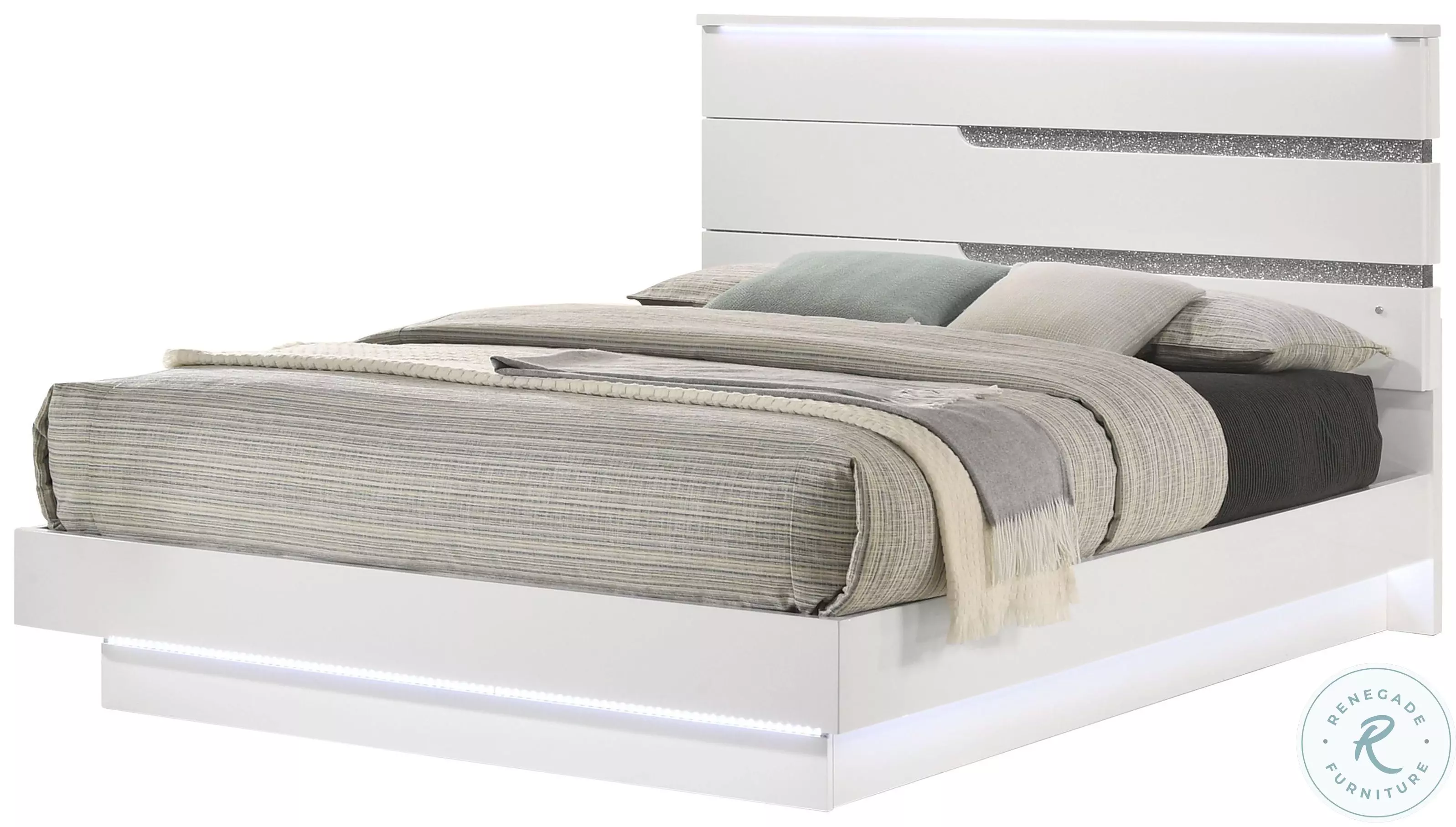 Paradox White Panel Bedroom Set from New Classic | Coleman Furniture