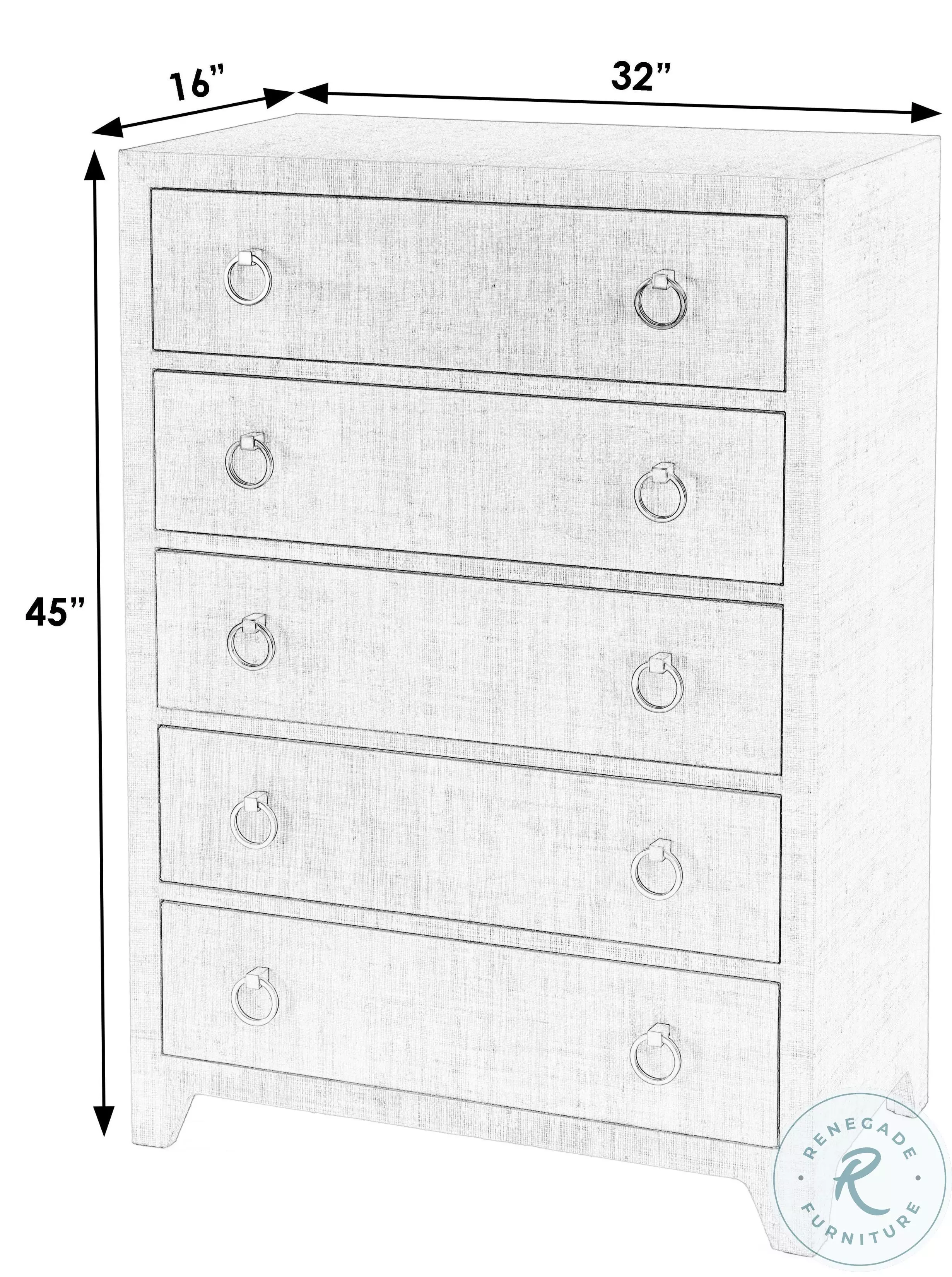 Bar Harbor neutral Raffia Dresser
