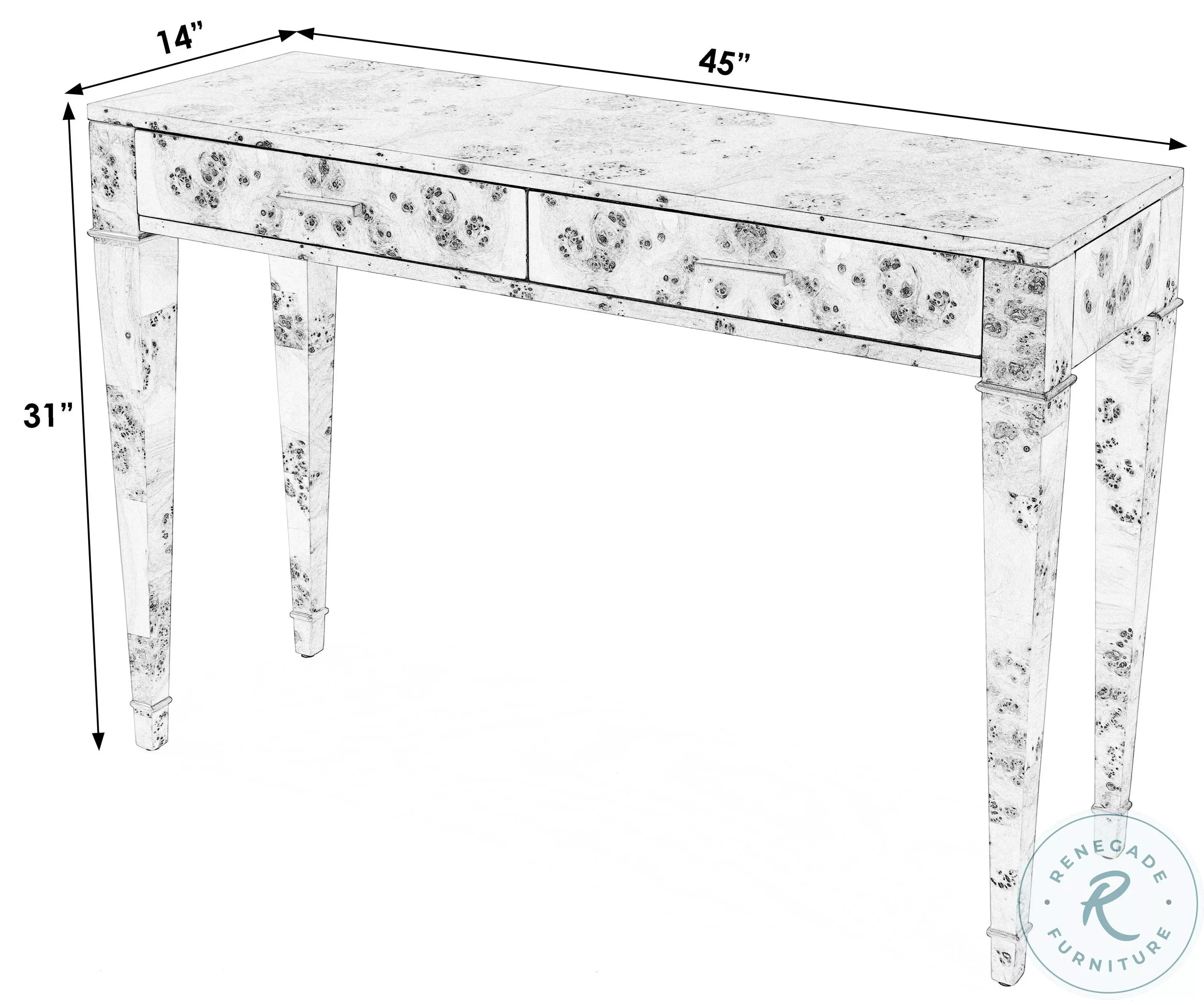 Kai Light Brown Console Table