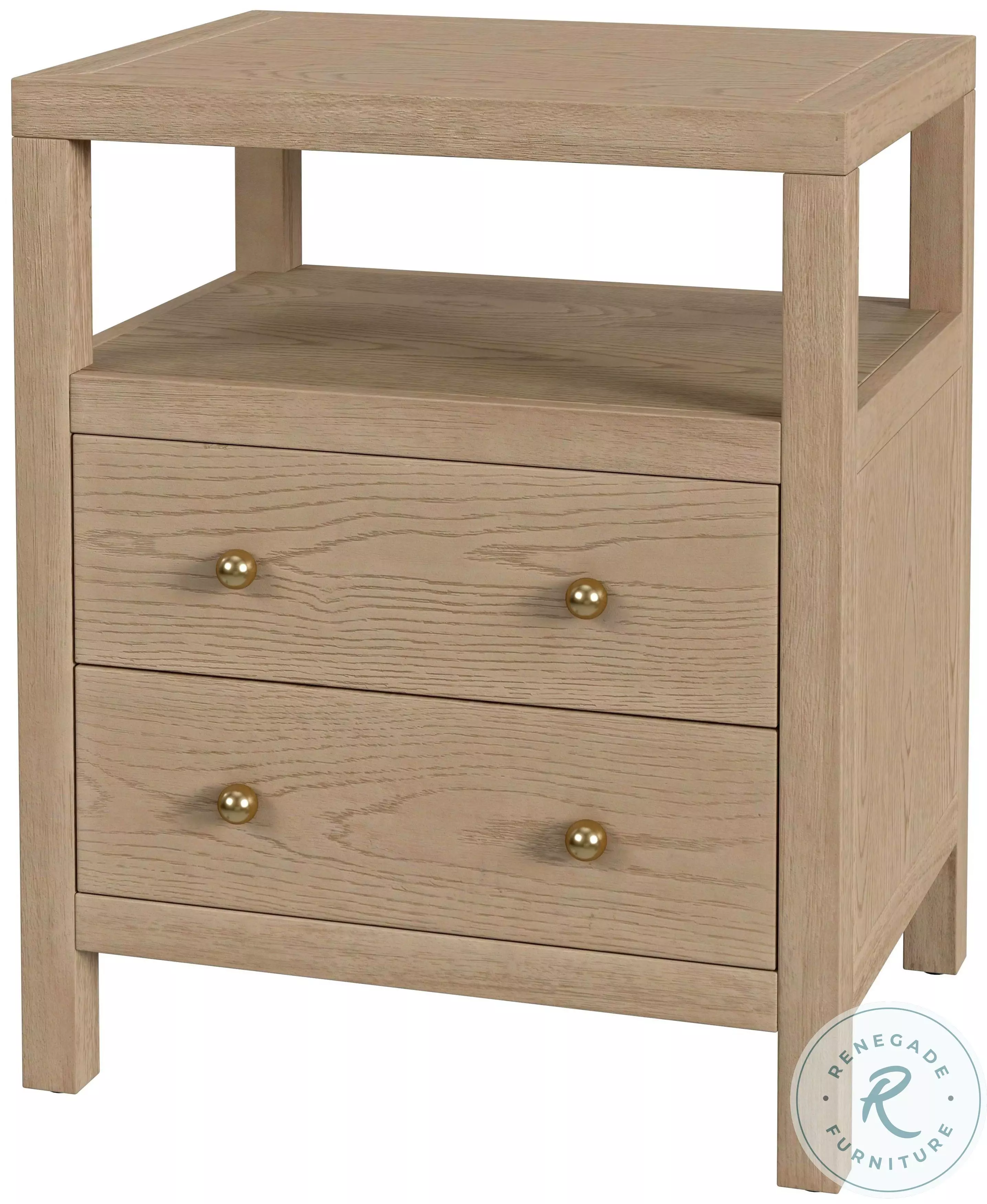 Nora Light Oak 2 Drawer Nightstand From Butler | Coleman Furniture