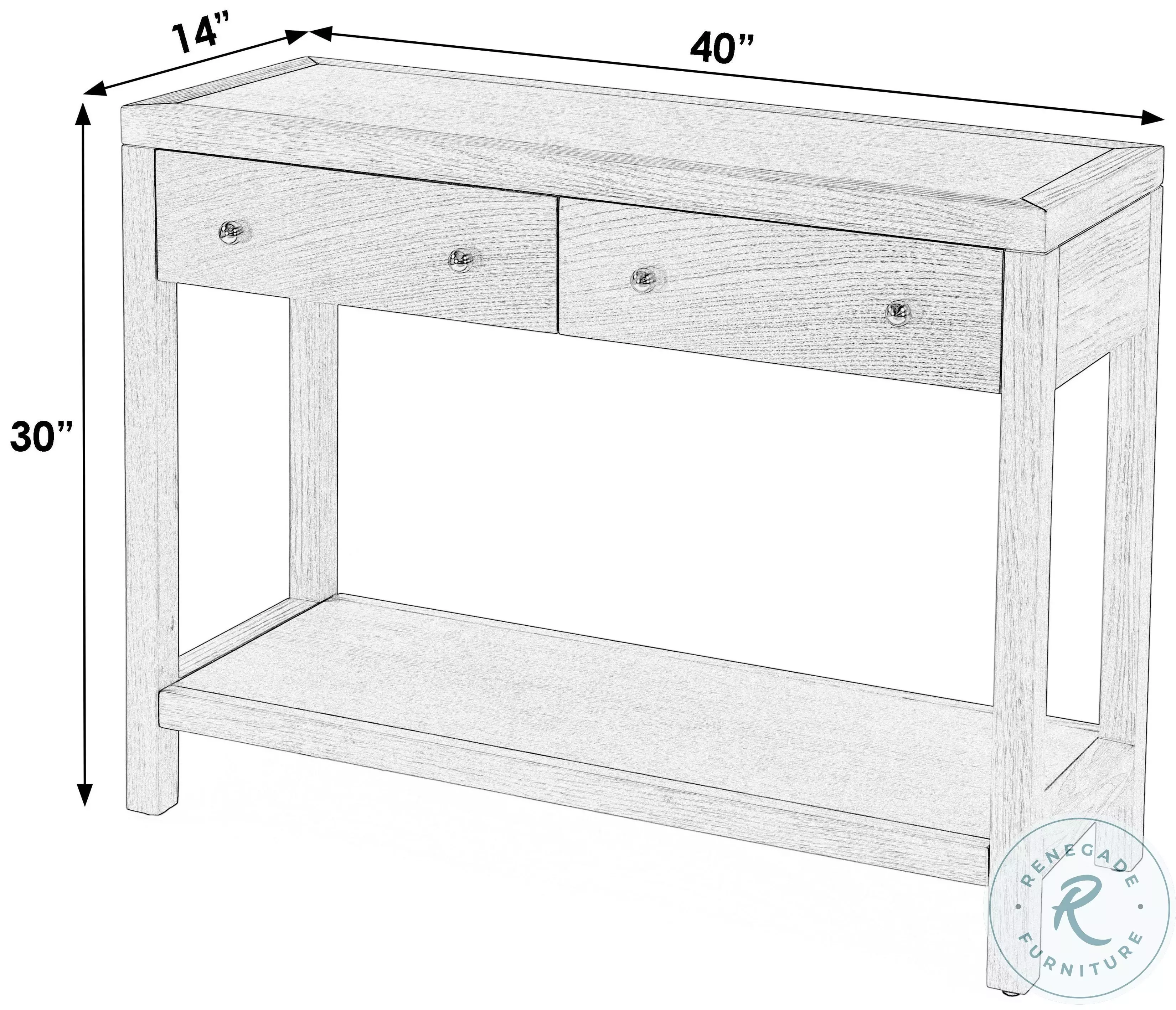 Nora Antique Taupe Console Table