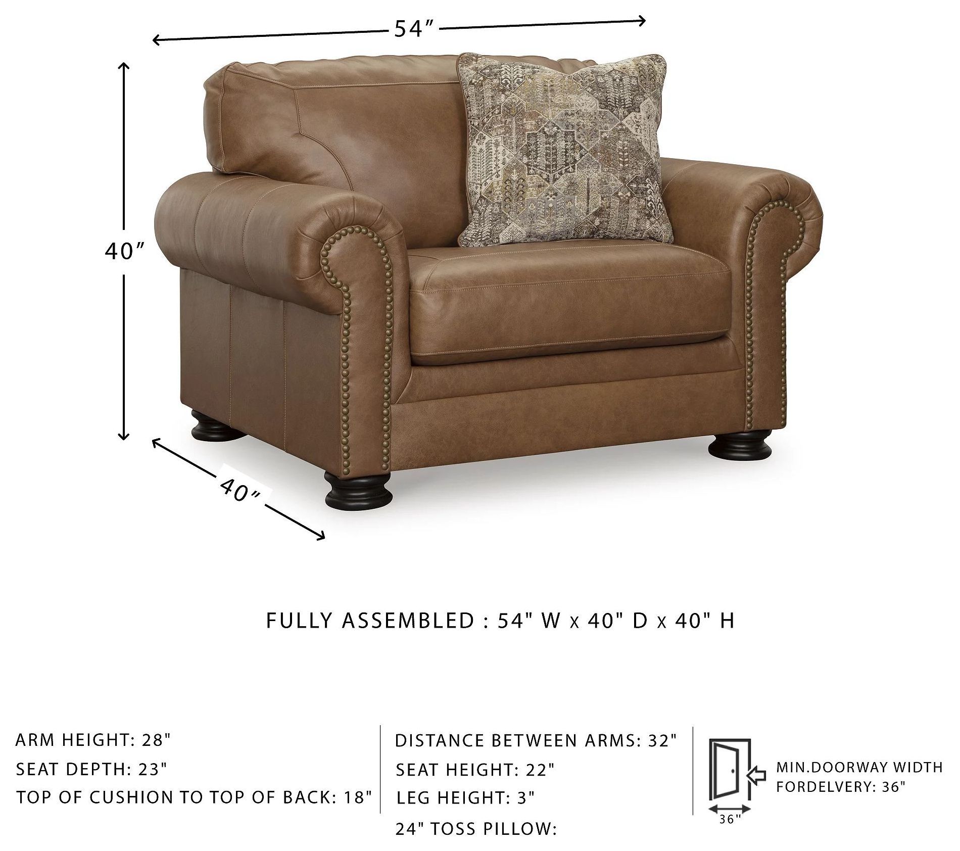 Carianna Caramel Chair And A Half