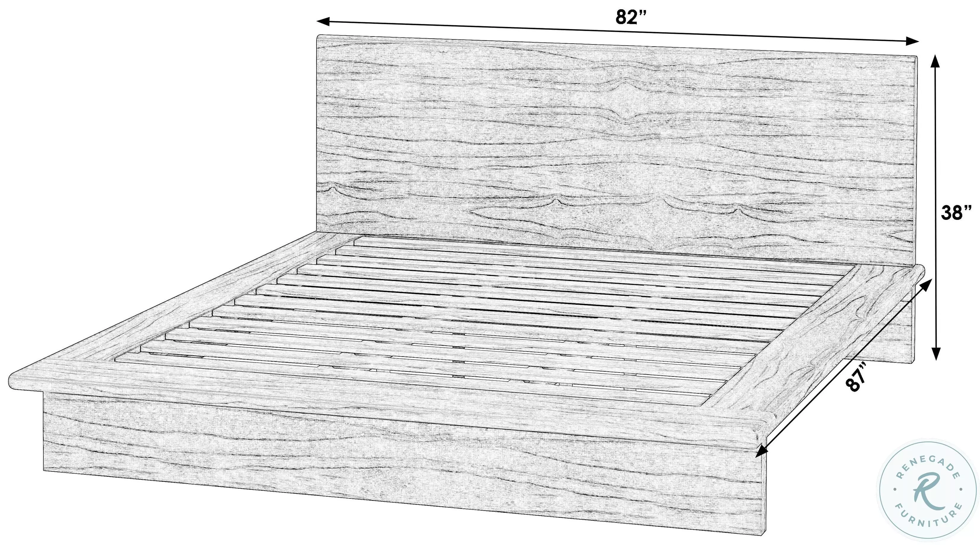 Halmstad Black King Platform Bed