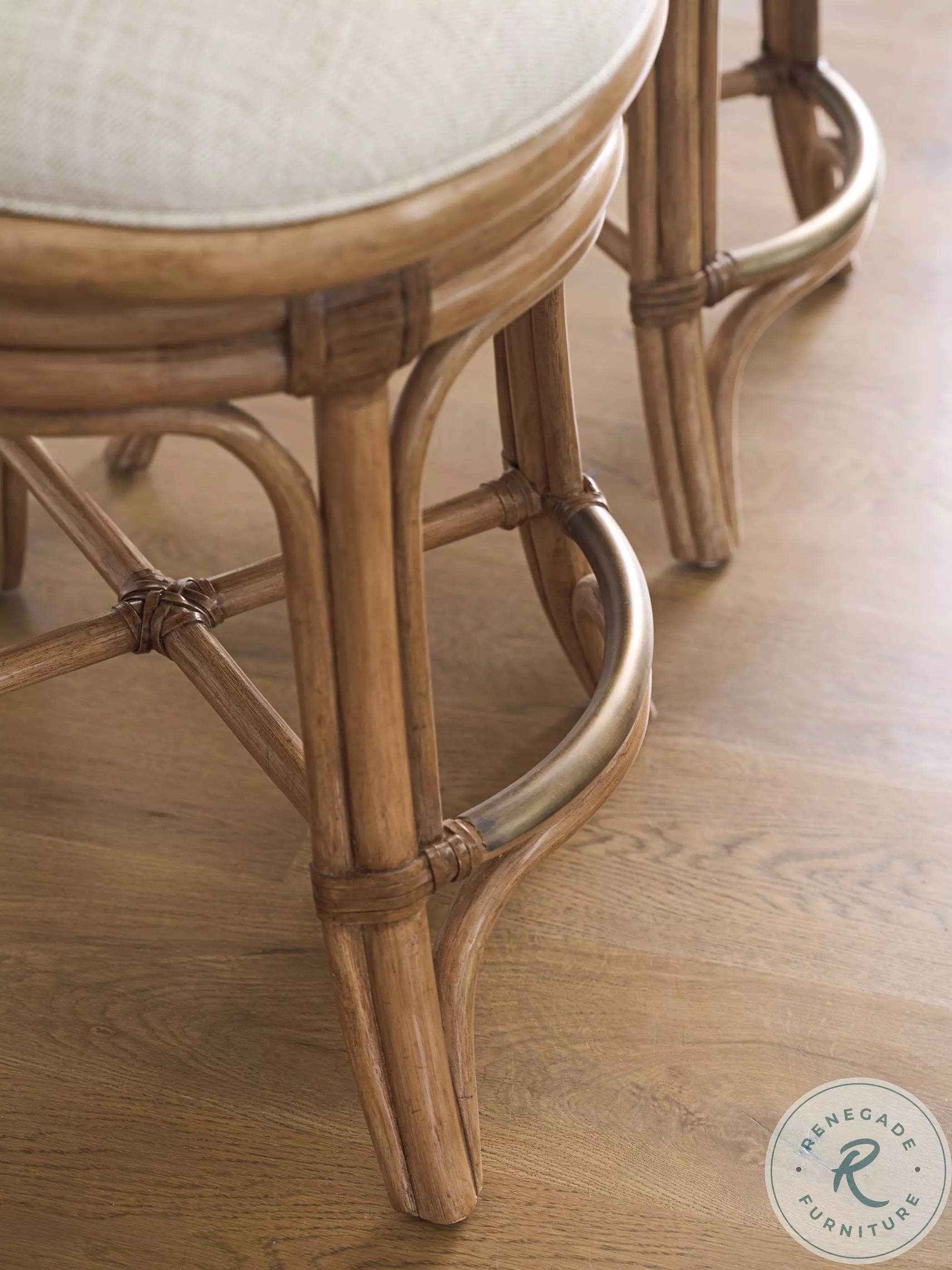 Key Biscayne Light Driftwood Swivel Bay Harbour Bar Stool From