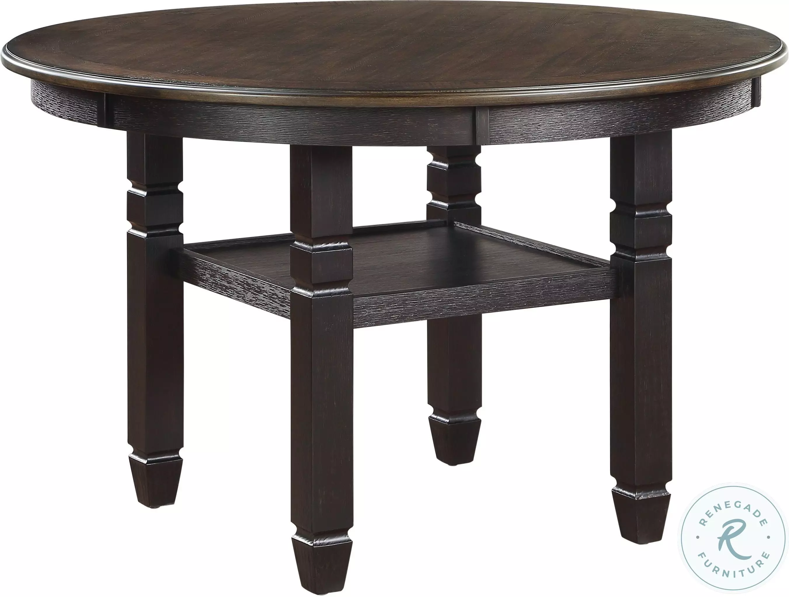 Asher Brown And Black Dining Table From Homelegance Coleman Furniture