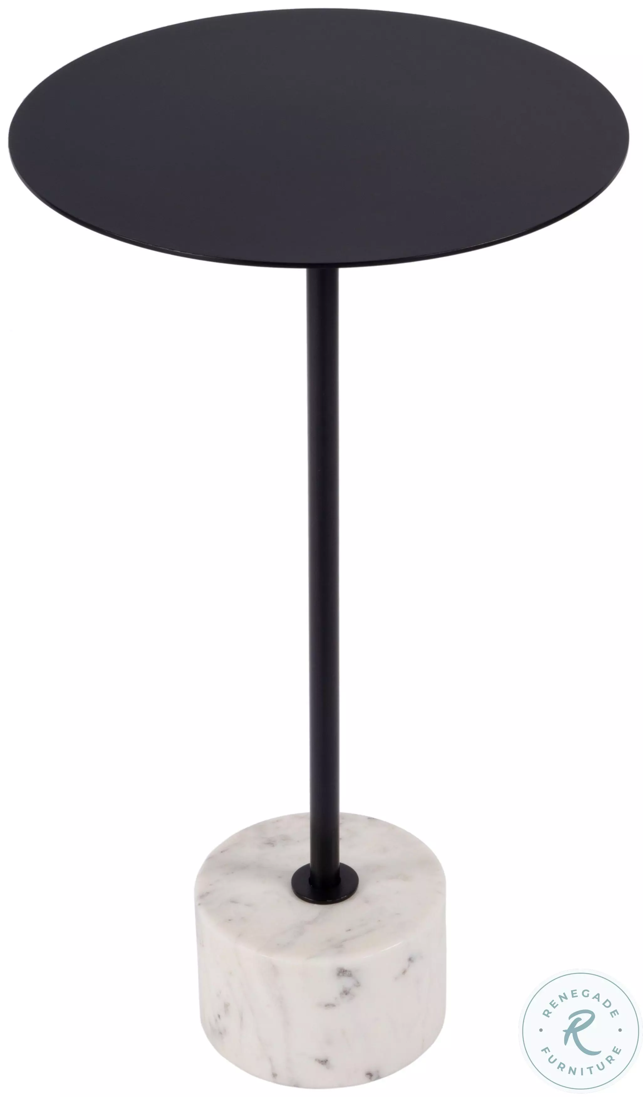Garrett Black and White Round Side Table From Butler | Coleman Furniture