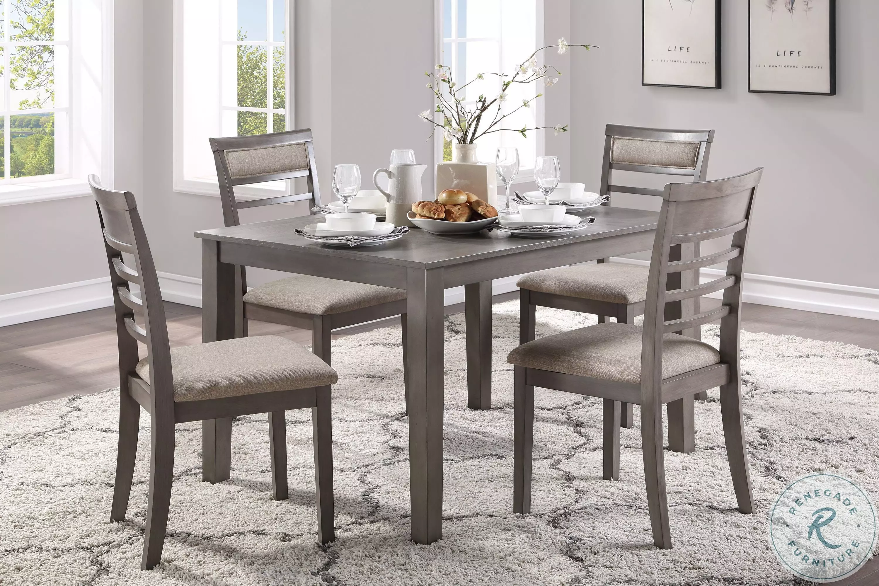 Lovell Gray 5 Piece Dining Set From Home Gallery Stores | Home
