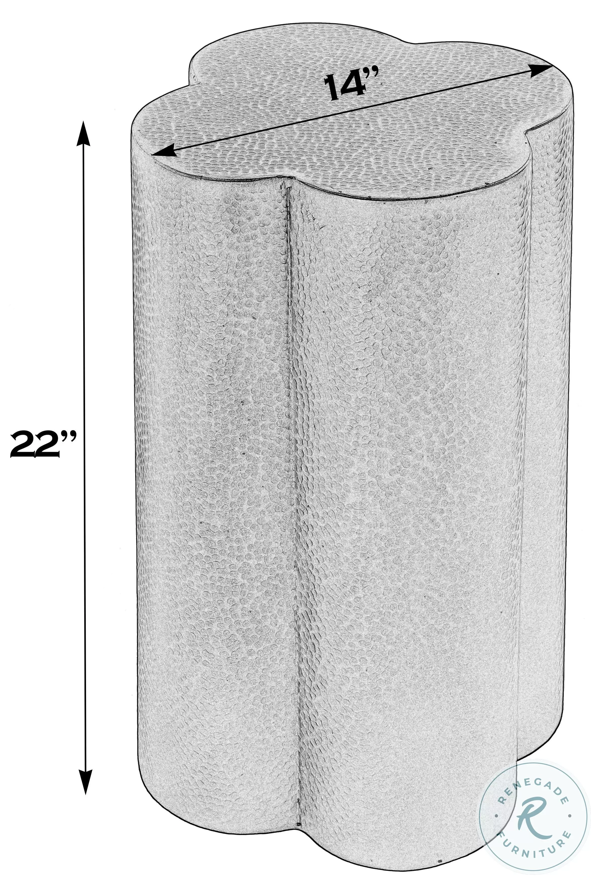 Colmar Natural Clover Shaped End Table