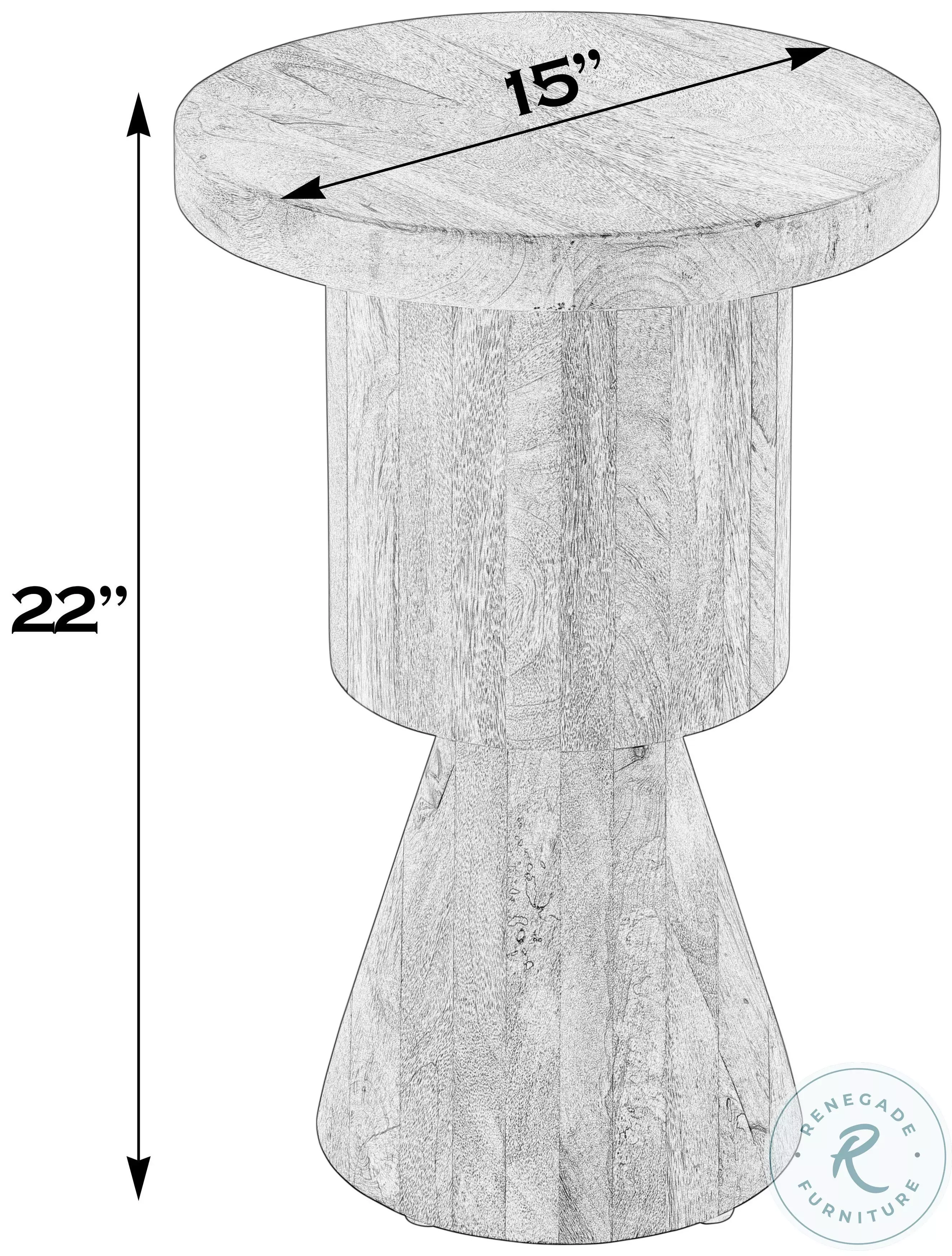 Botswana Brown Round Side Table
