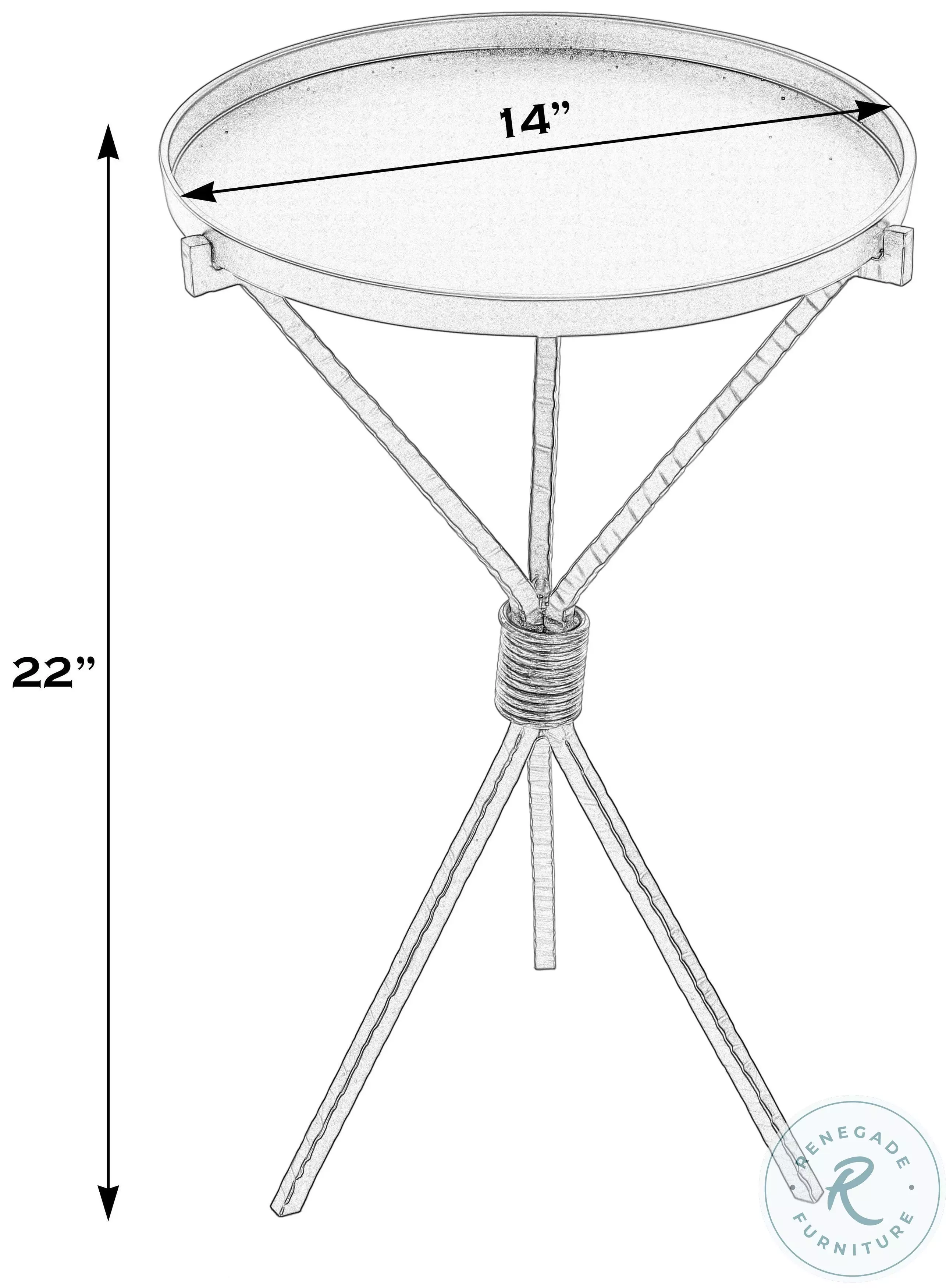 Lucca Black Round Side Table