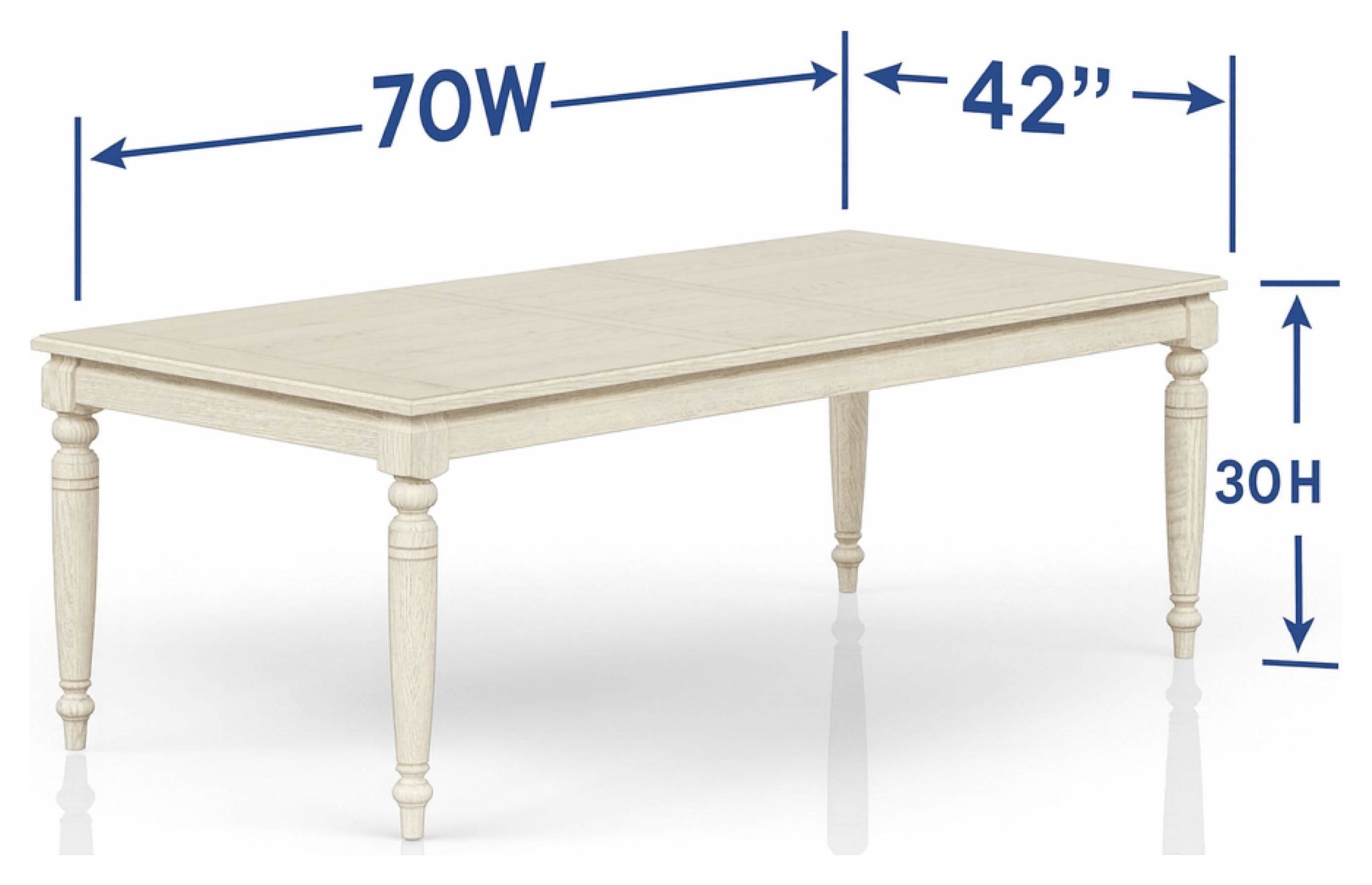 Clover Ridge Whitewash Extendable Dining Table