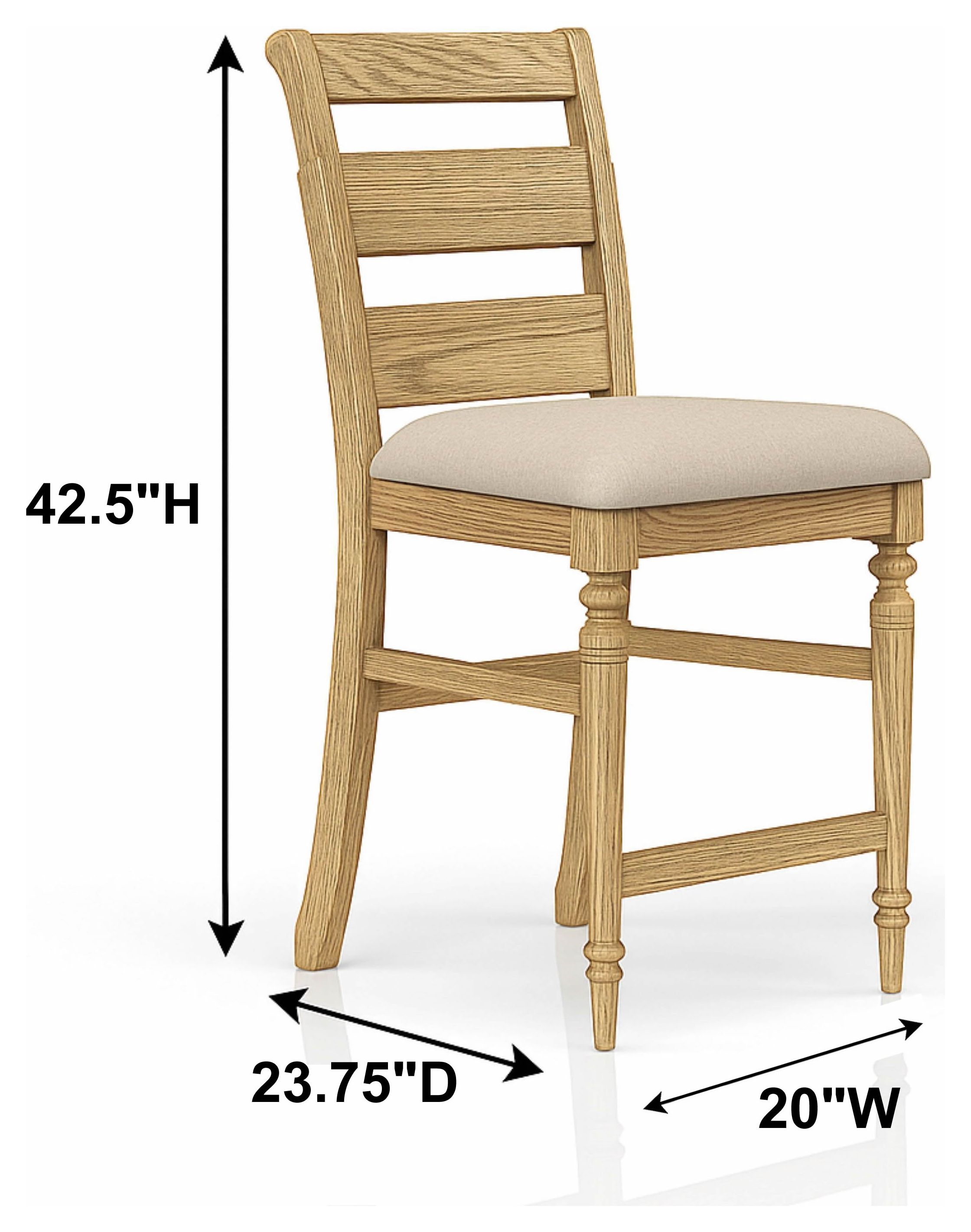 Clover Ridge Carmel Ladder Back Counter Stool Set of 2