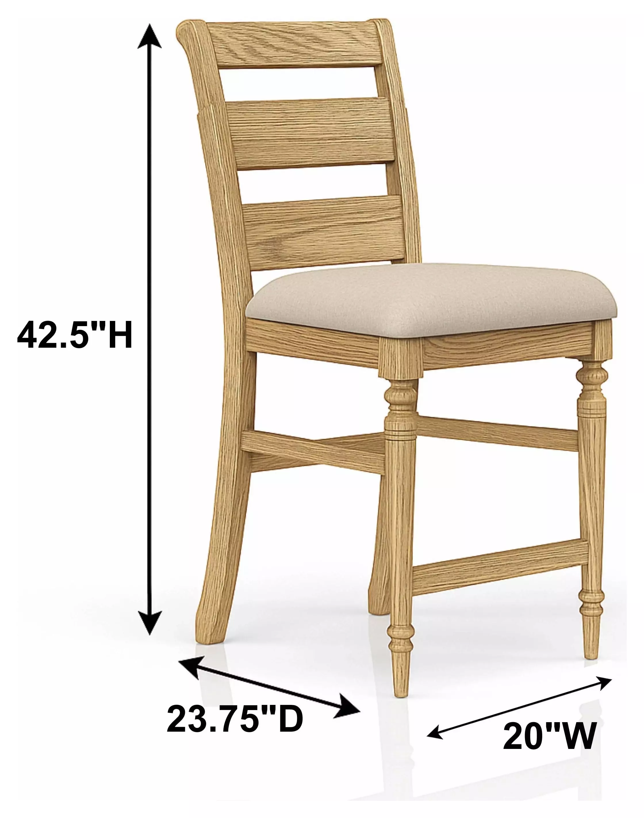 Clover Ridge Carmel Ladder Back Counter Stool Set of 2