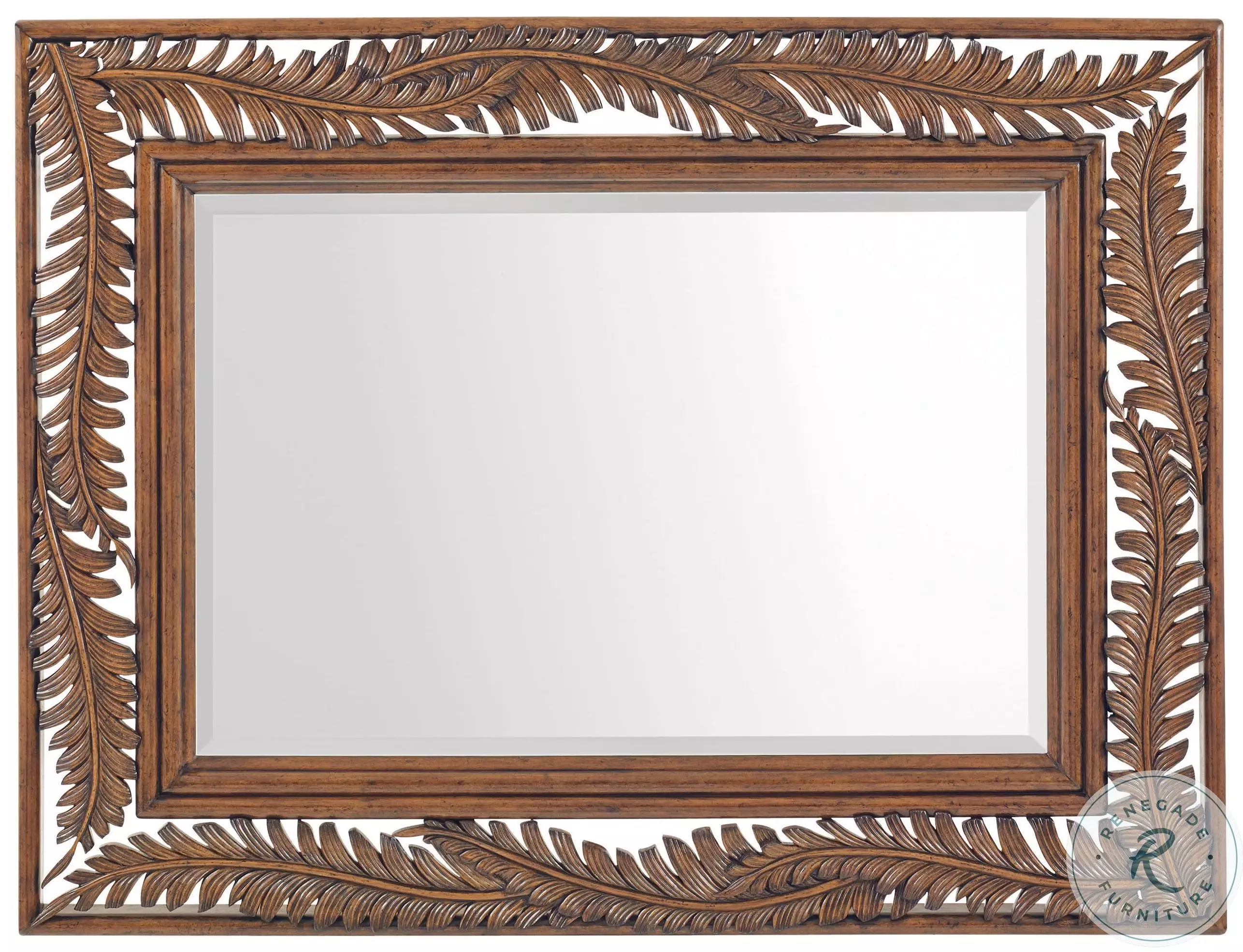 Bali Hai Aged Chestnut Brown Seabrook Landscape Mirror From Home