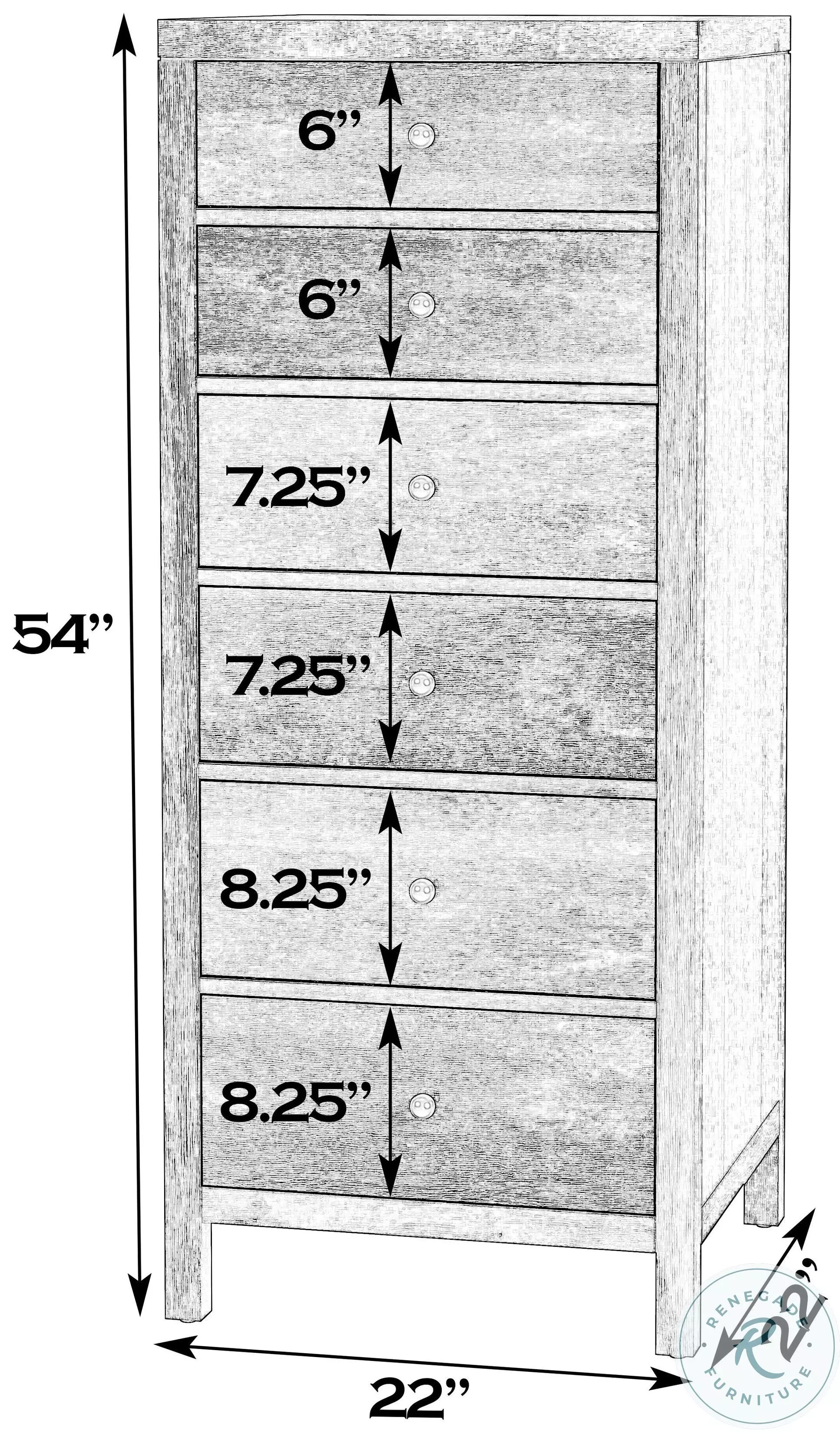 Nora Light Natural 6 Drawer Lingerie Chest