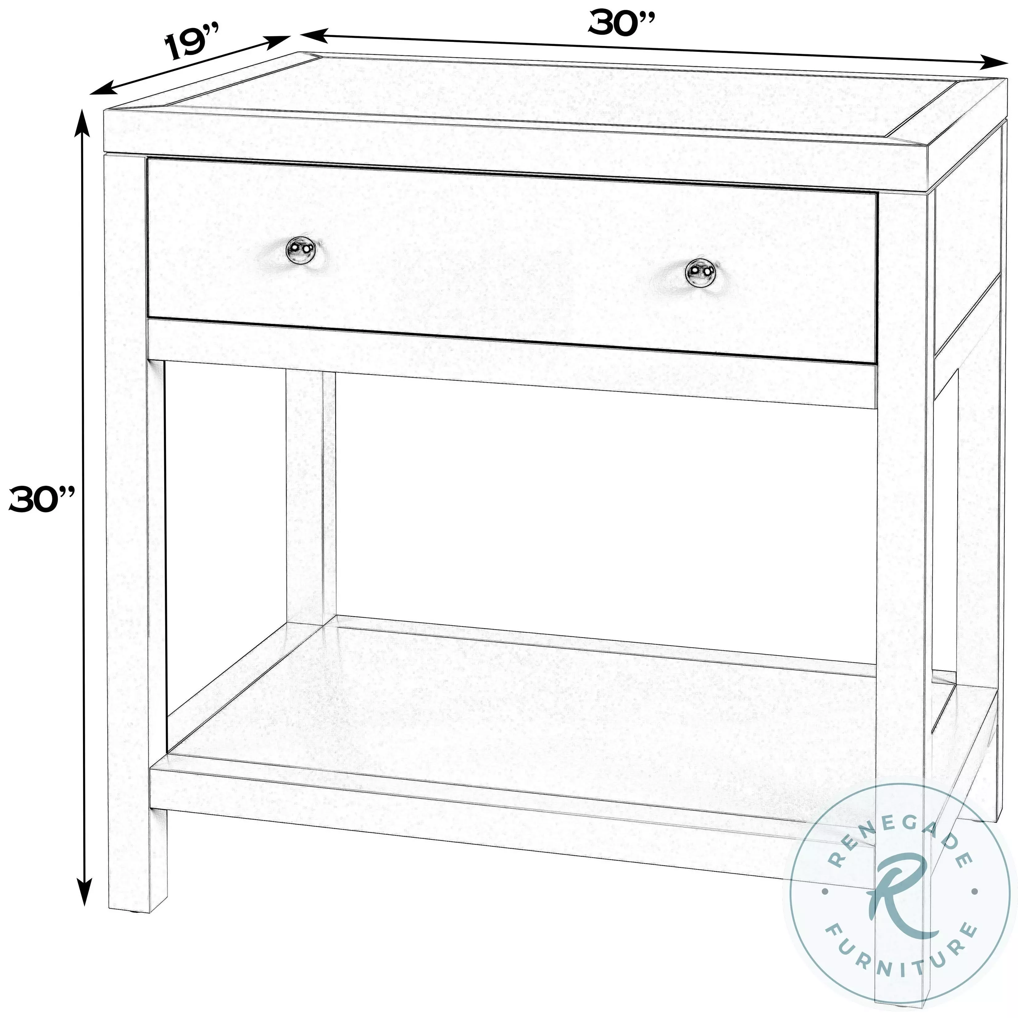 Nora Light Natural 1 Drawer Wide Nightstand