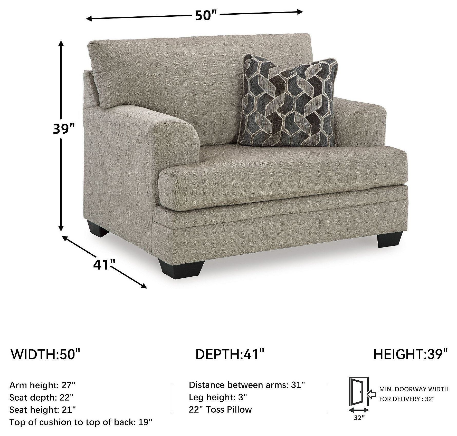 Stonemeade Taupe Chair And A Half
