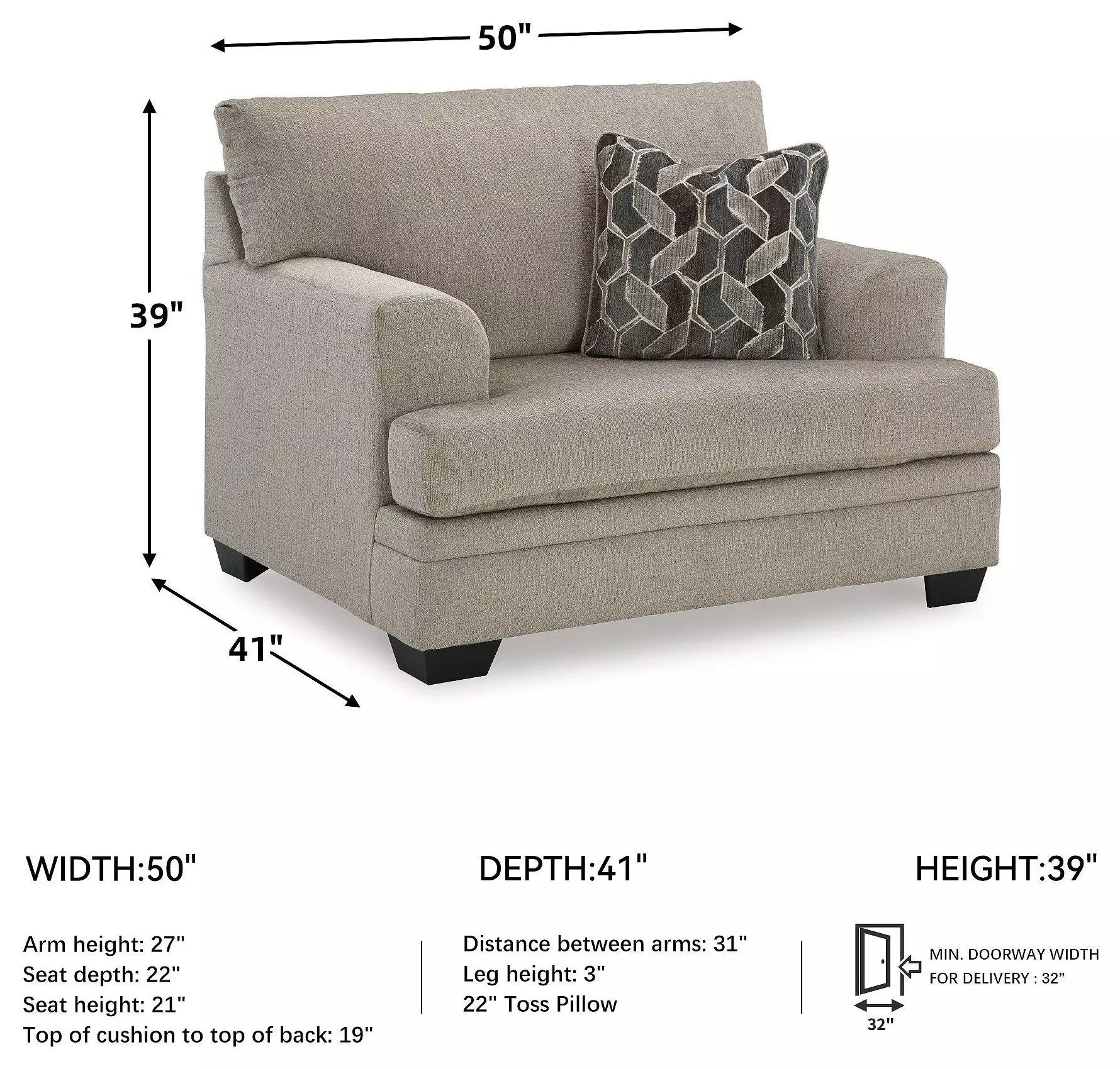 Stonemeade Taupe Chair And A Half