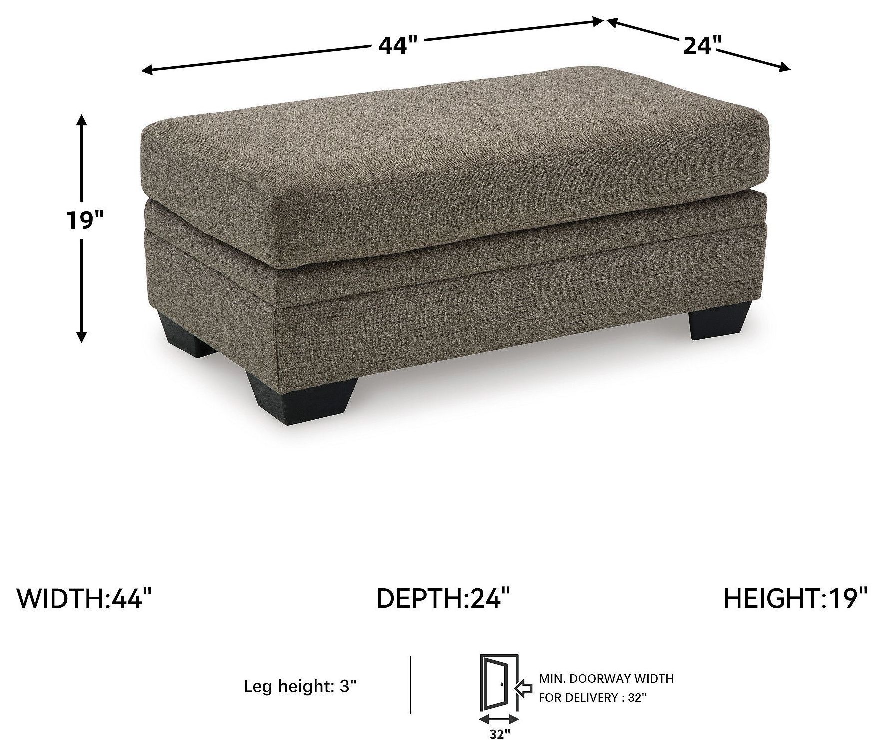 Stonemeade Nutmeg Ottoman