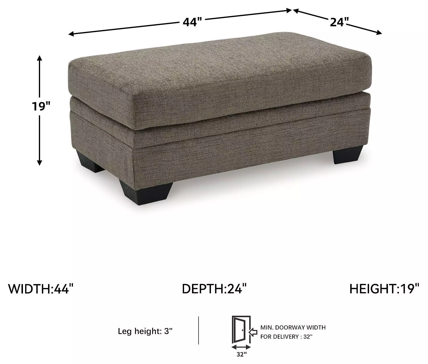 Stonemeade Nutmeg Ottoman